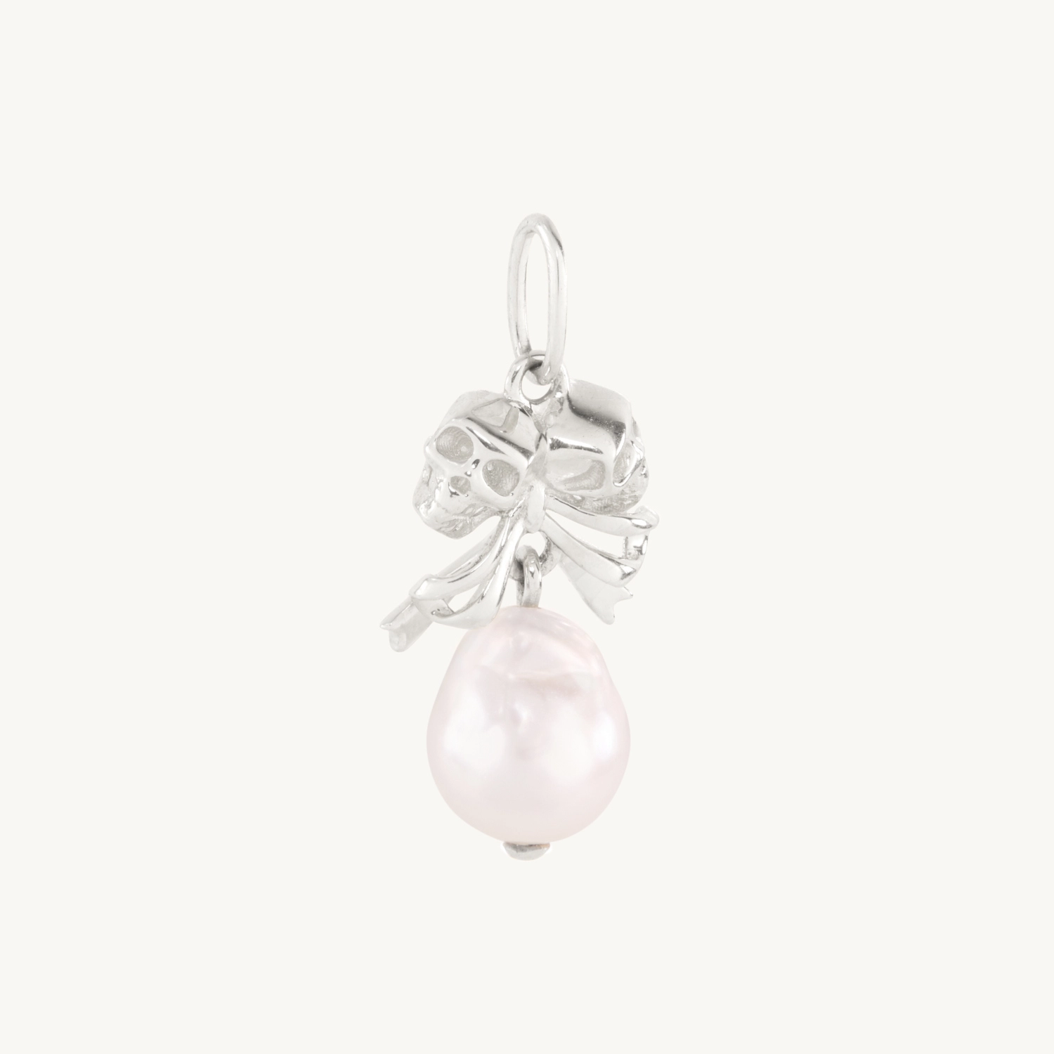 Love You Forever Skull & Pearl Charm, Silver - Image 11
