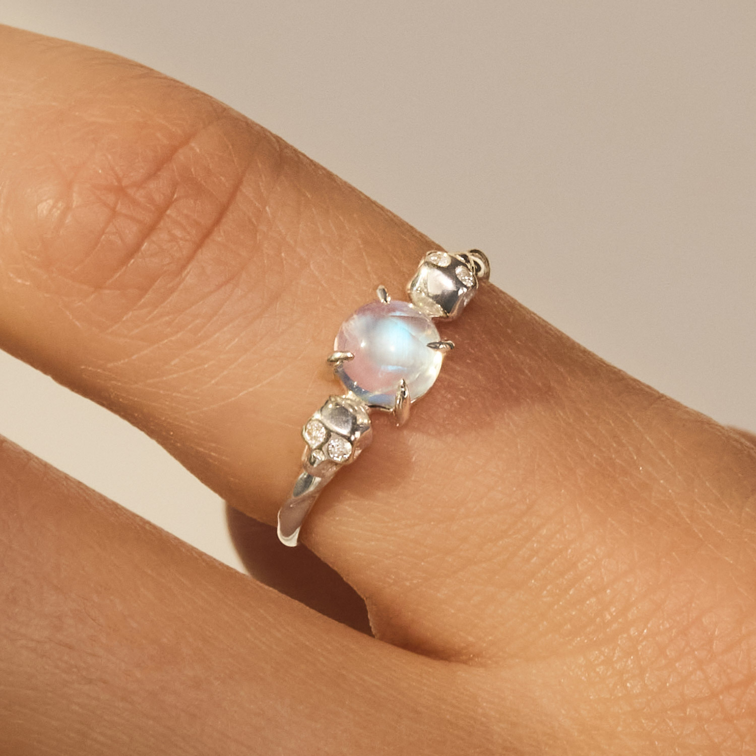 Love You Forever Skull Ring, Silver - Image 6