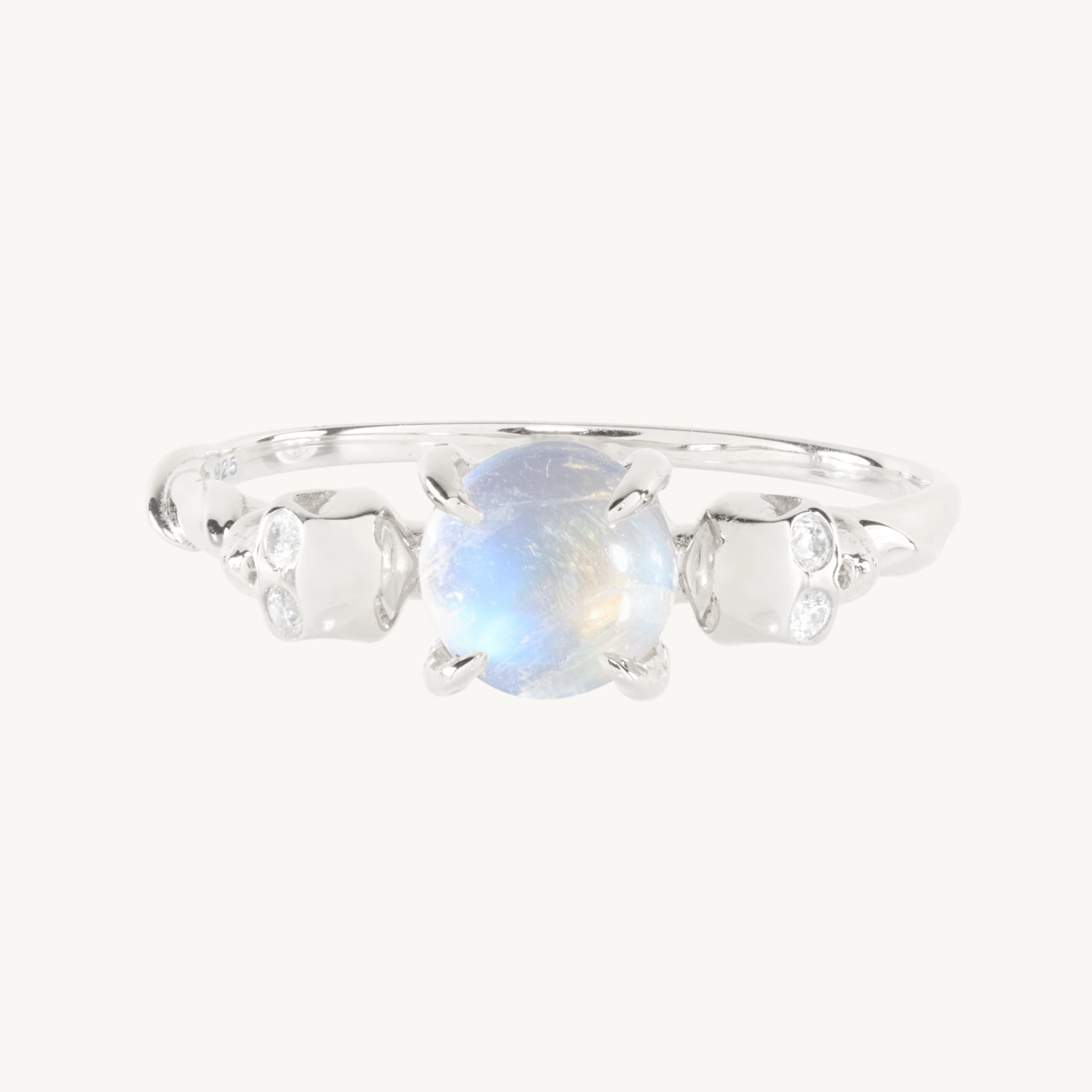 Love You Forever Skull Ring, Silver - Image 11