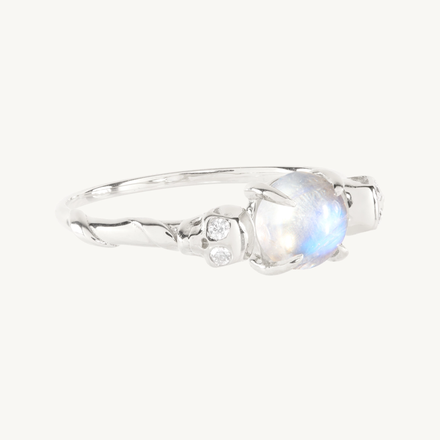 Love You Forever Skull Ring, Silver - Image 12