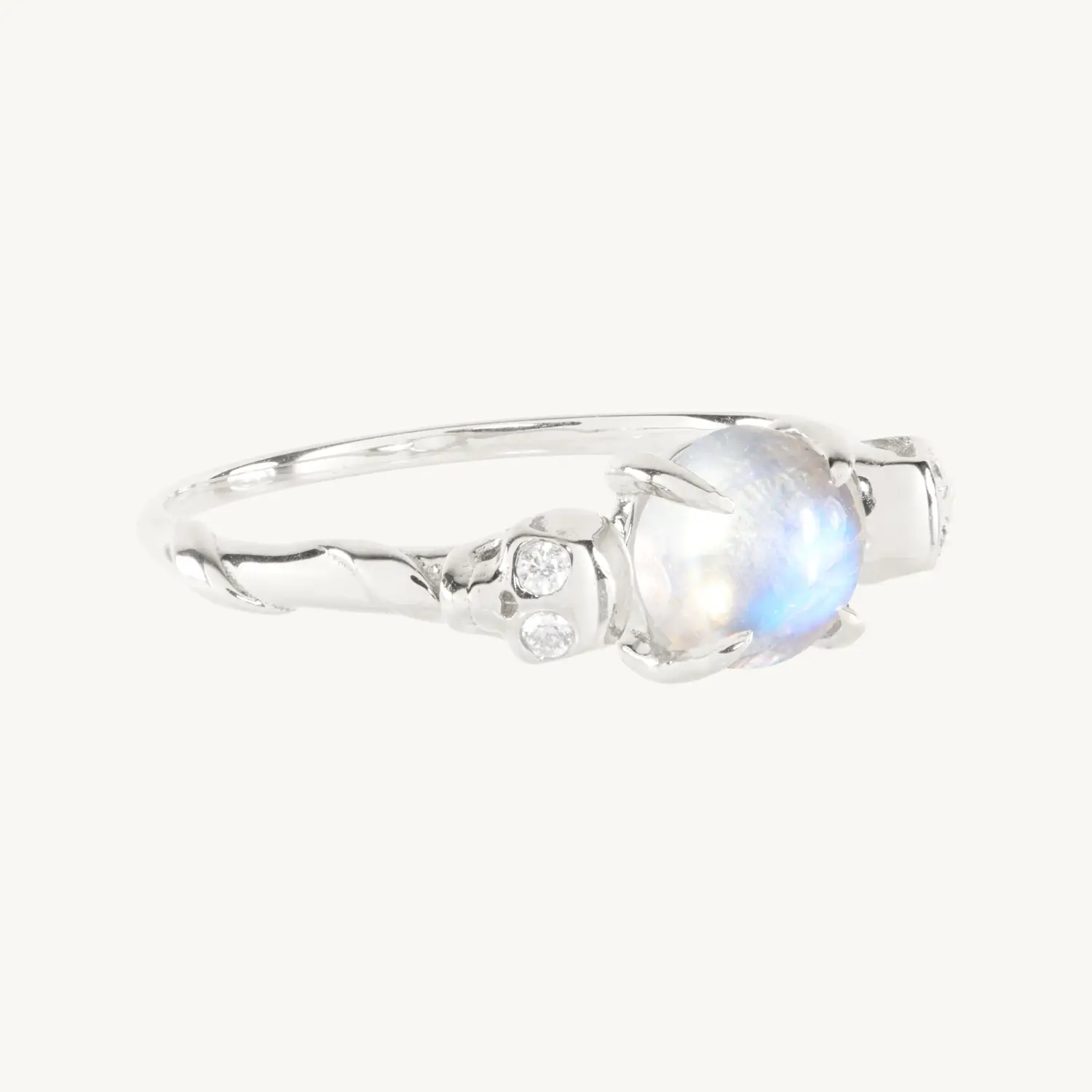 Alternative view of Love You Forever Skull Ring, Silver