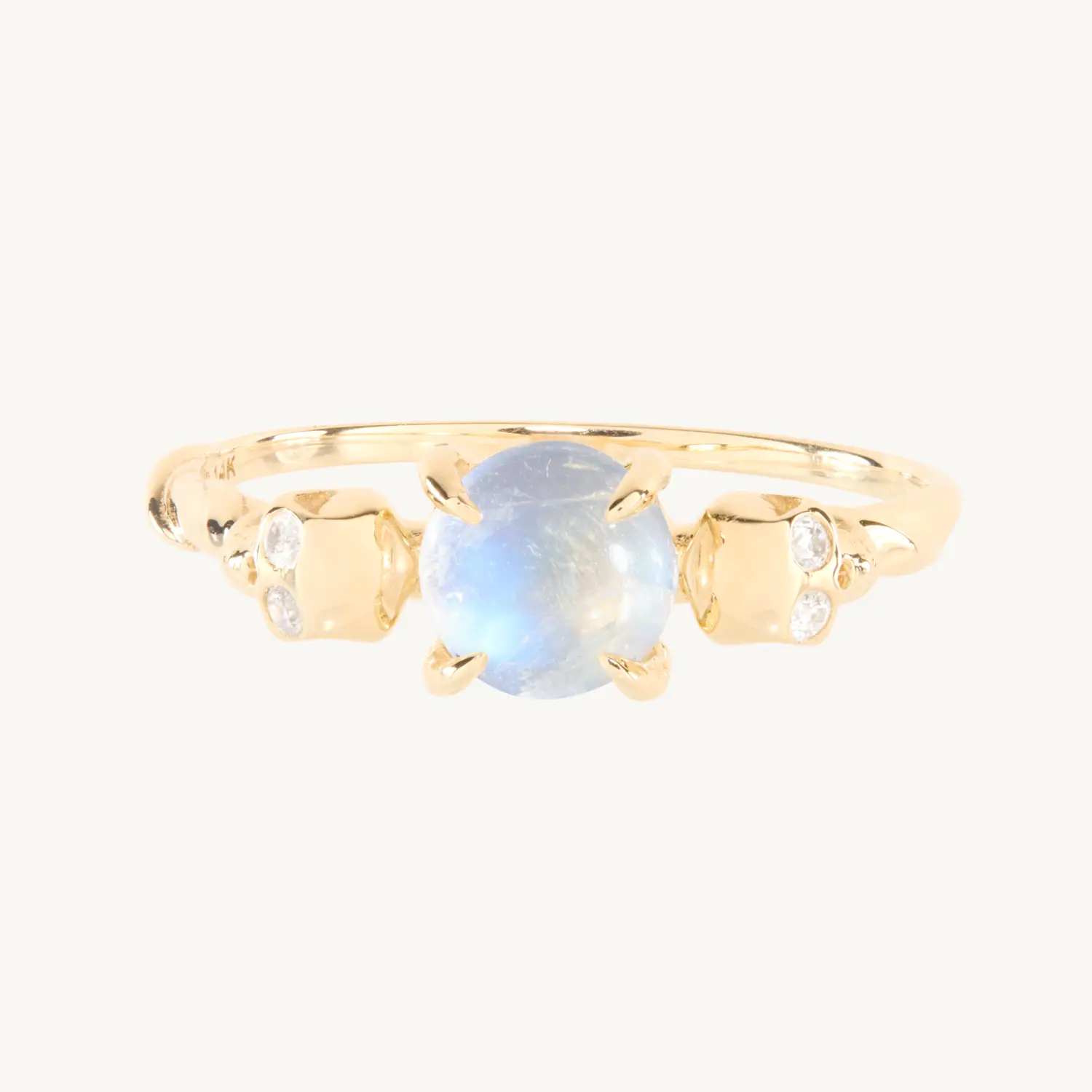 Love You Forever Skull Ring, Yellow Gold