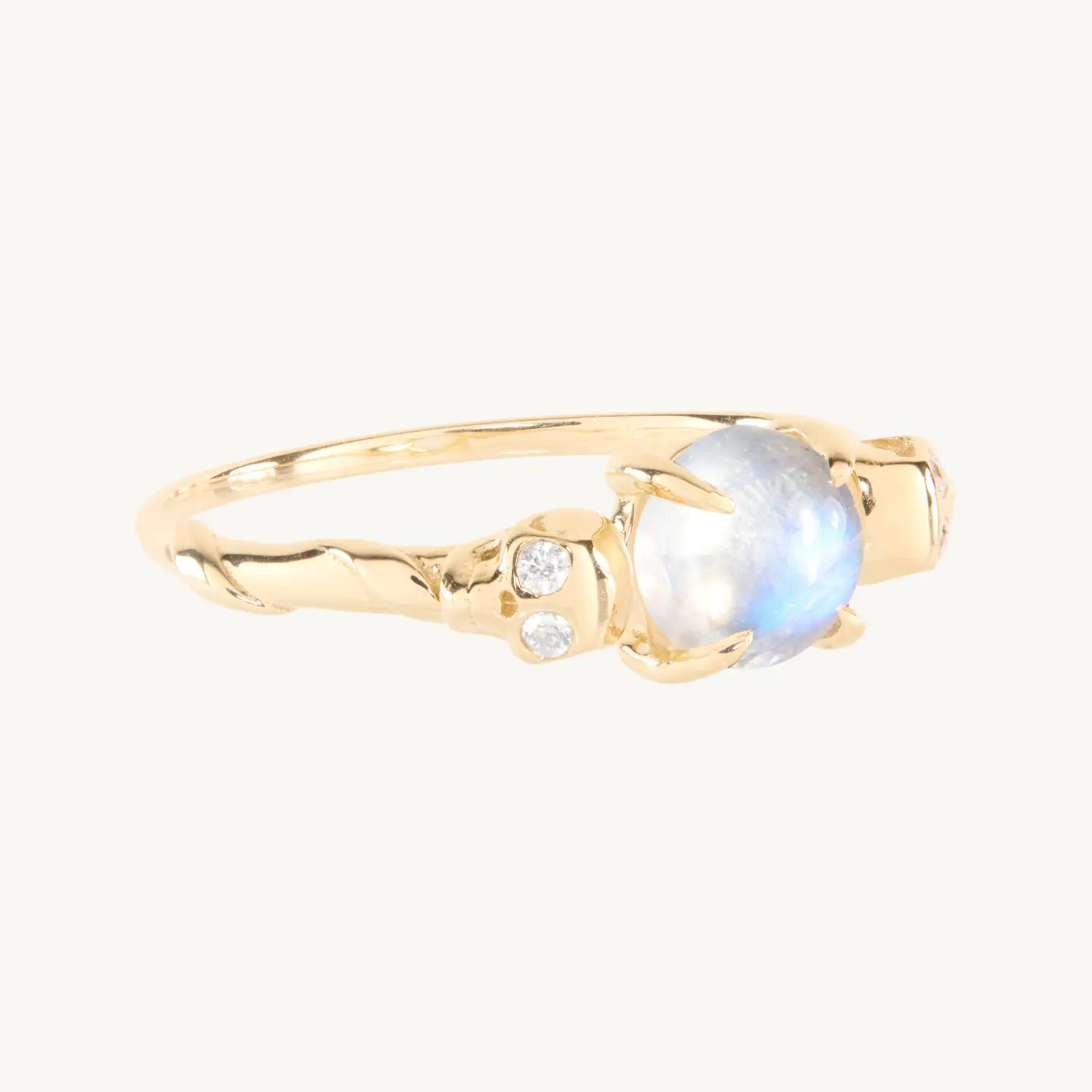 Alternative view of Love You Forever Skull Ring, Yellow Gold