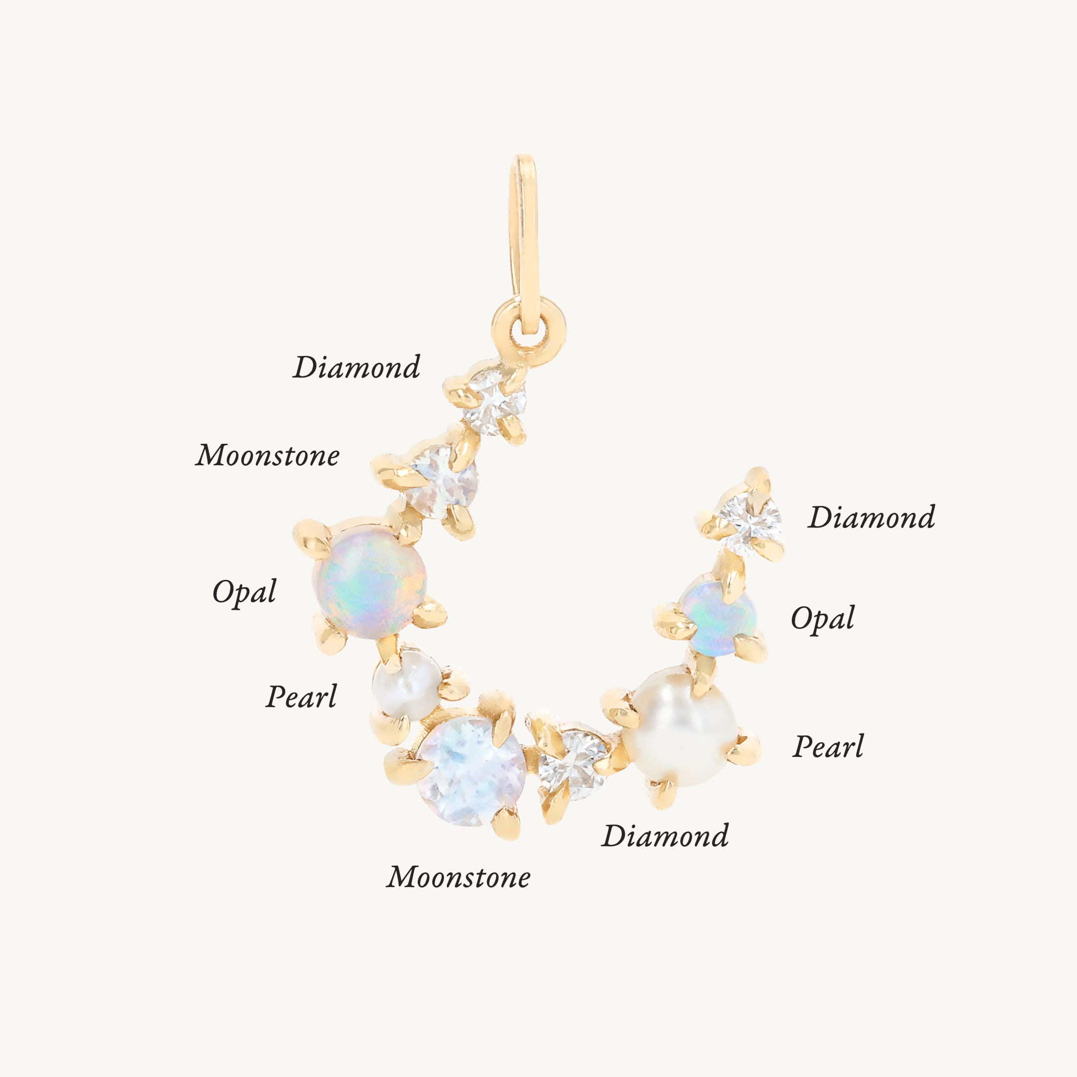 Alternative view of Unicorn Horseshoe Charm