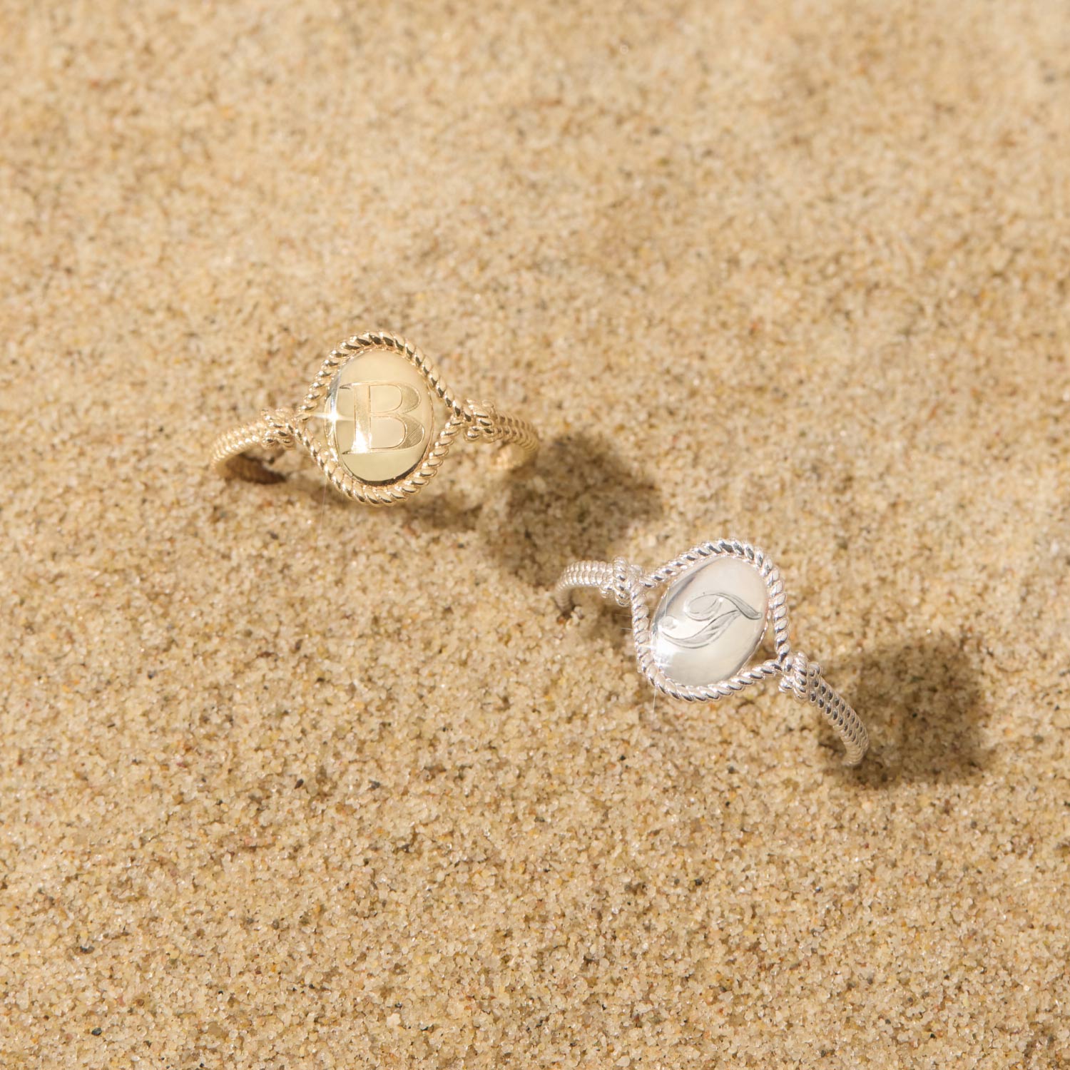 Love Knot Gold Signet Ring - Image 6