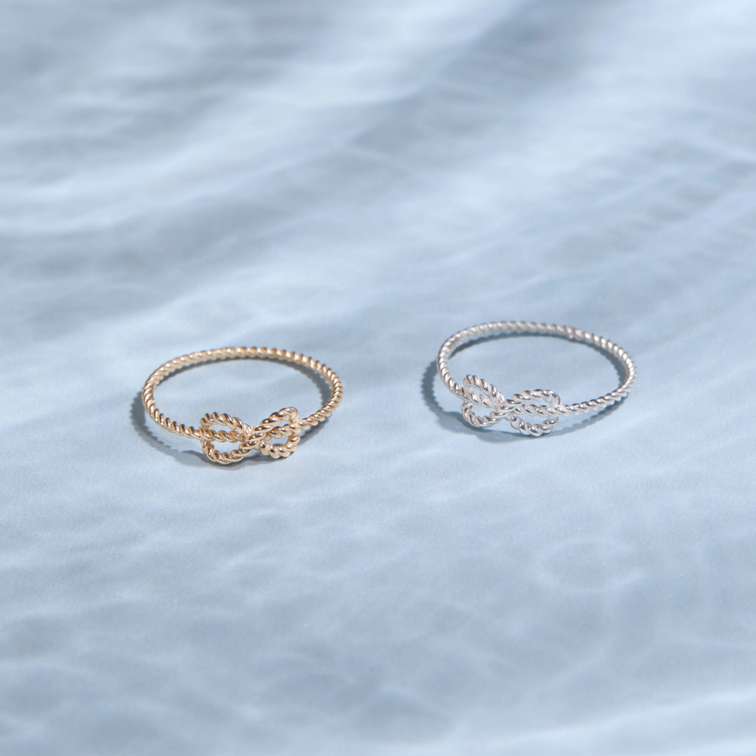 Love Knot Gold Infinity Ring - Image 8