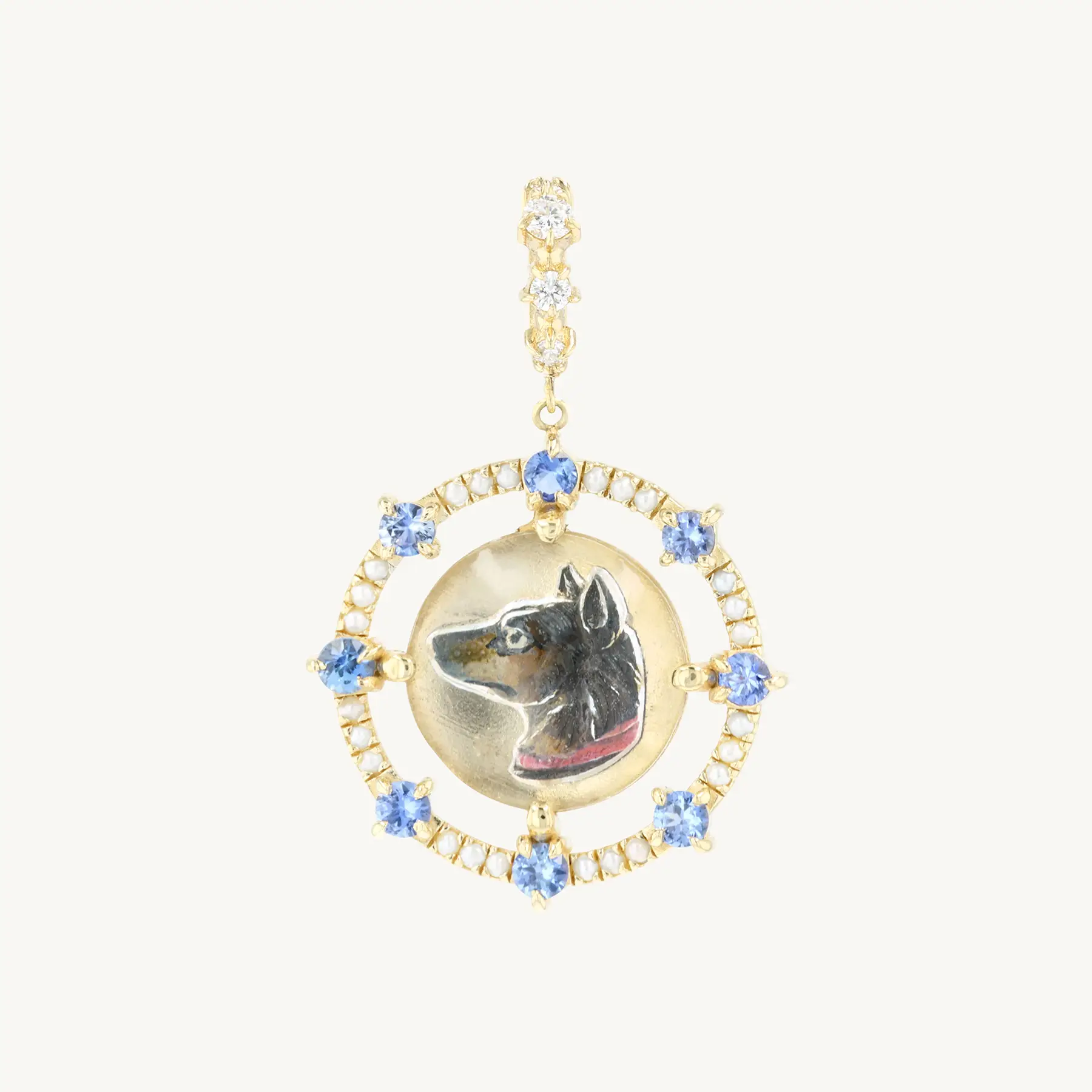 Amanda's Dog Cameo Pendant
