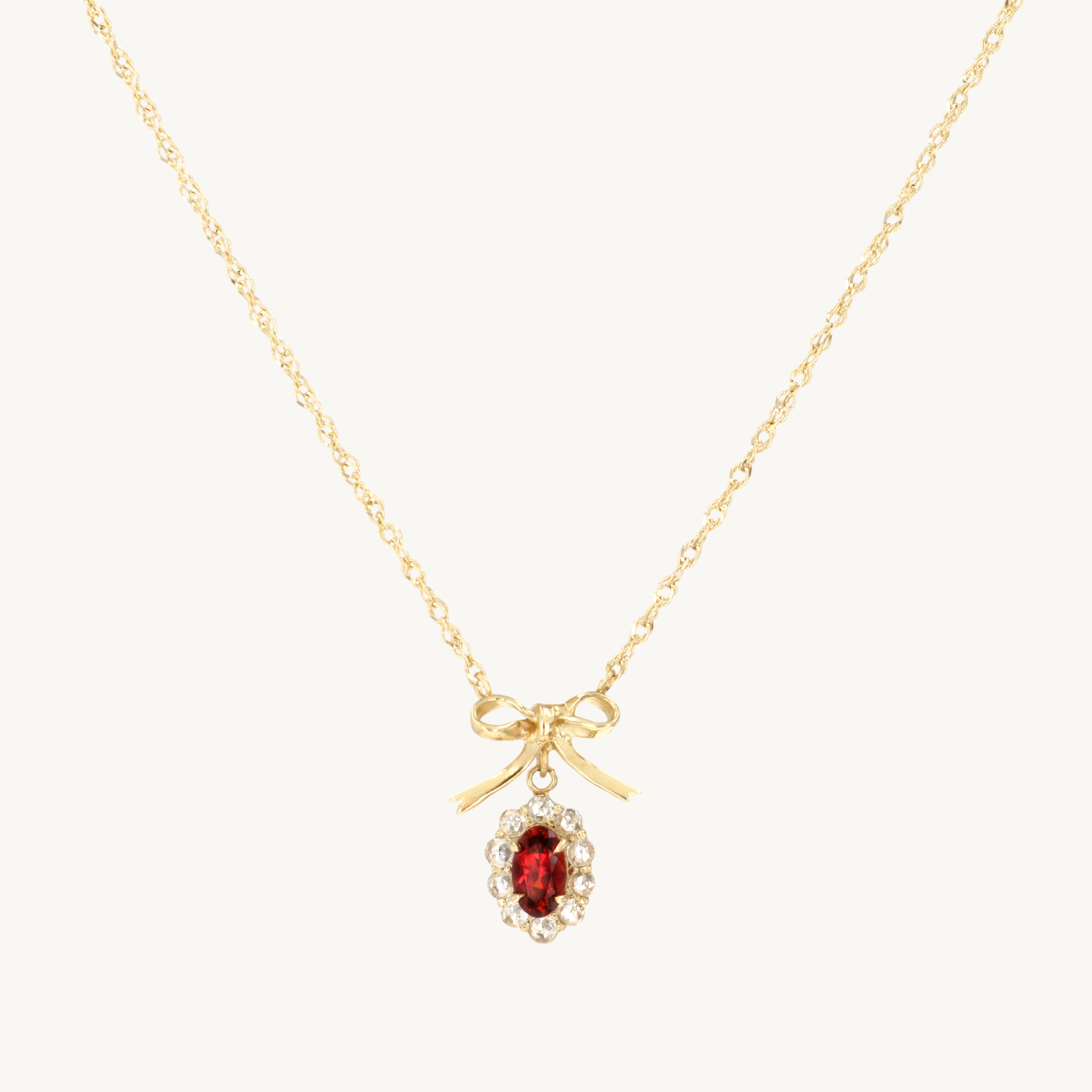 Vito's Red Spinel Charming Bow Necklace - Image 4