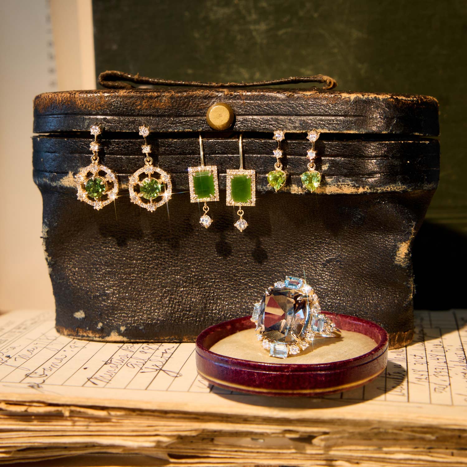 Great Lawn Peridot & Diamond Earrings (pair) - Image 5