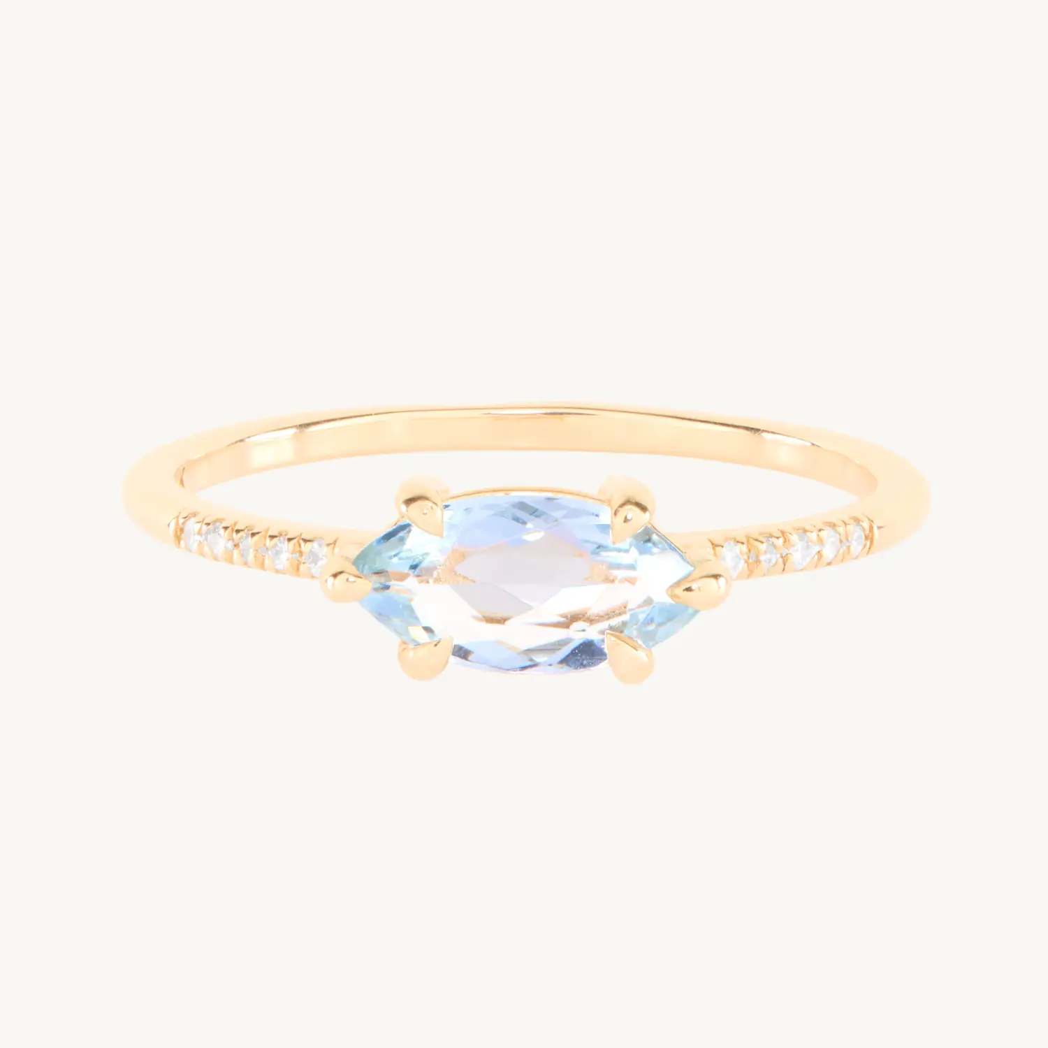 Diana Aquamarine Marquise Ring
