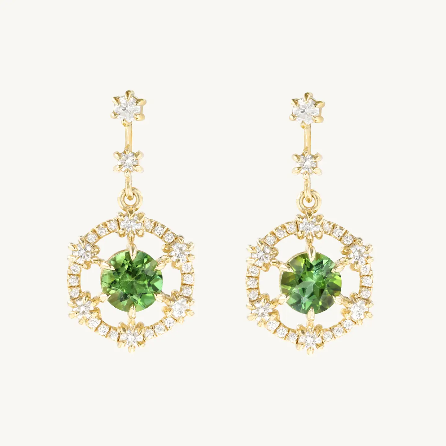 Great Lawn Peridot & Diamond Earrings (pair)