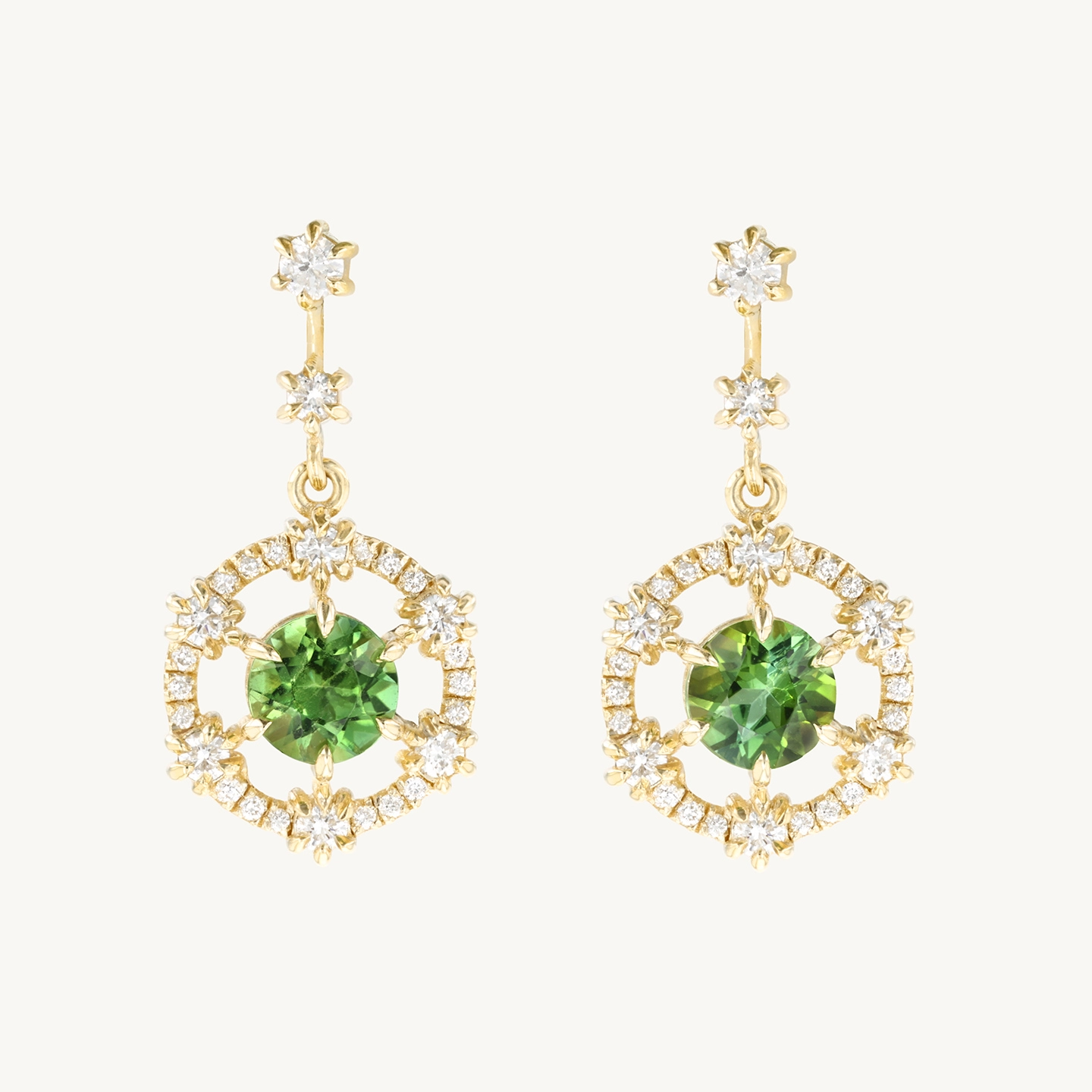 Great Lawn Peridot & Diamond Earrings (pair) - Image 7
