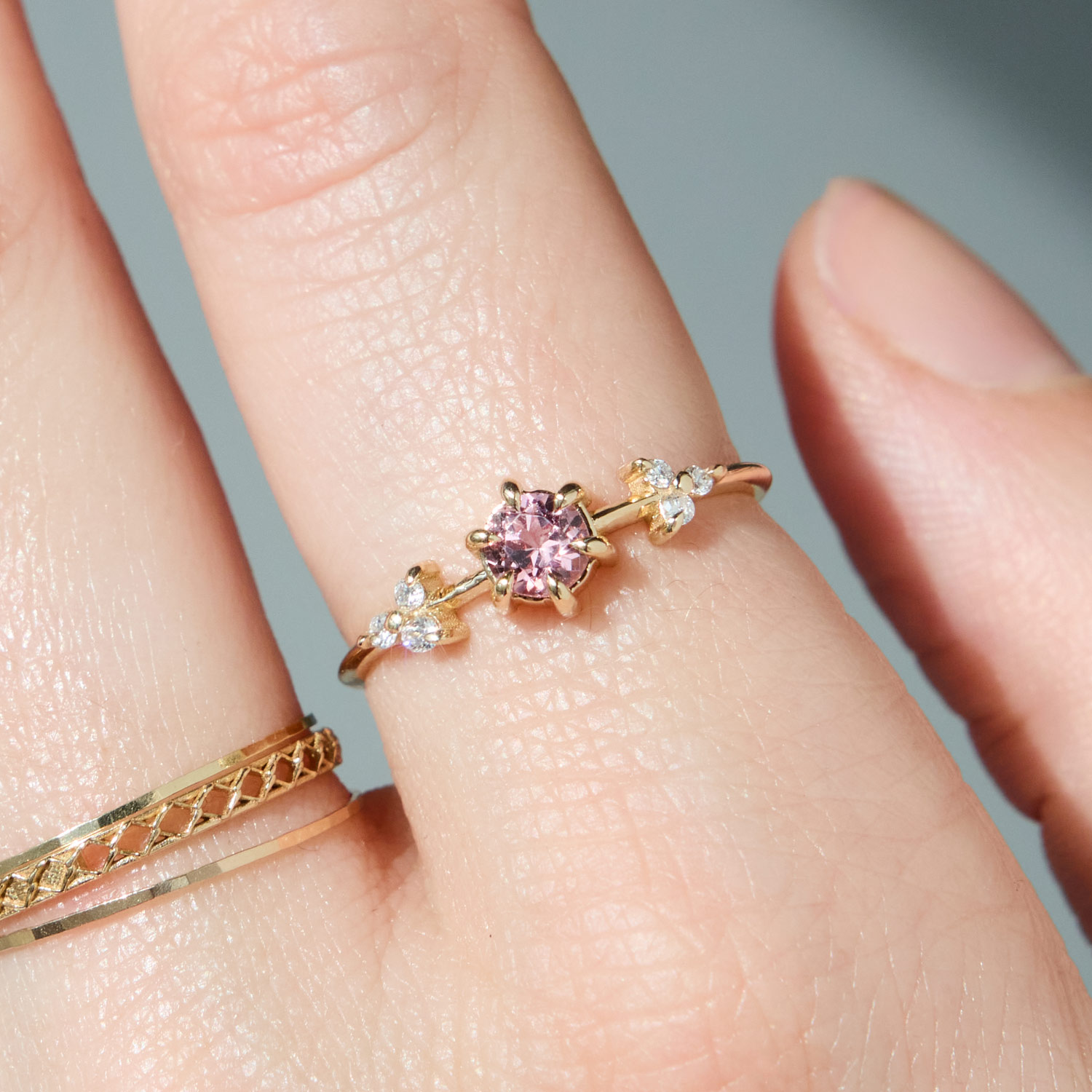 Alternative view of The Early Years Garnet Ring