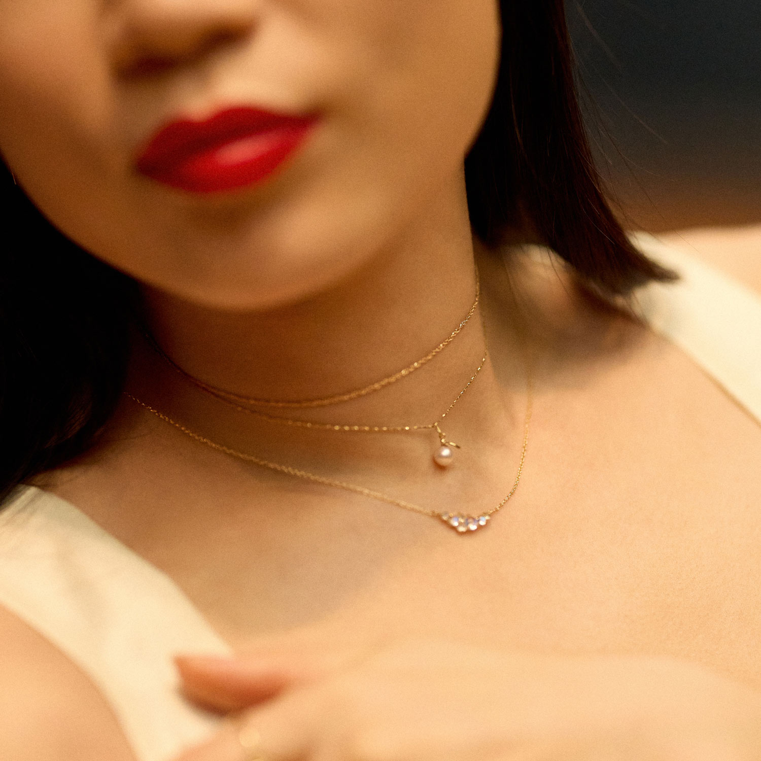 Moonstone Bubble Necklace - Image 4