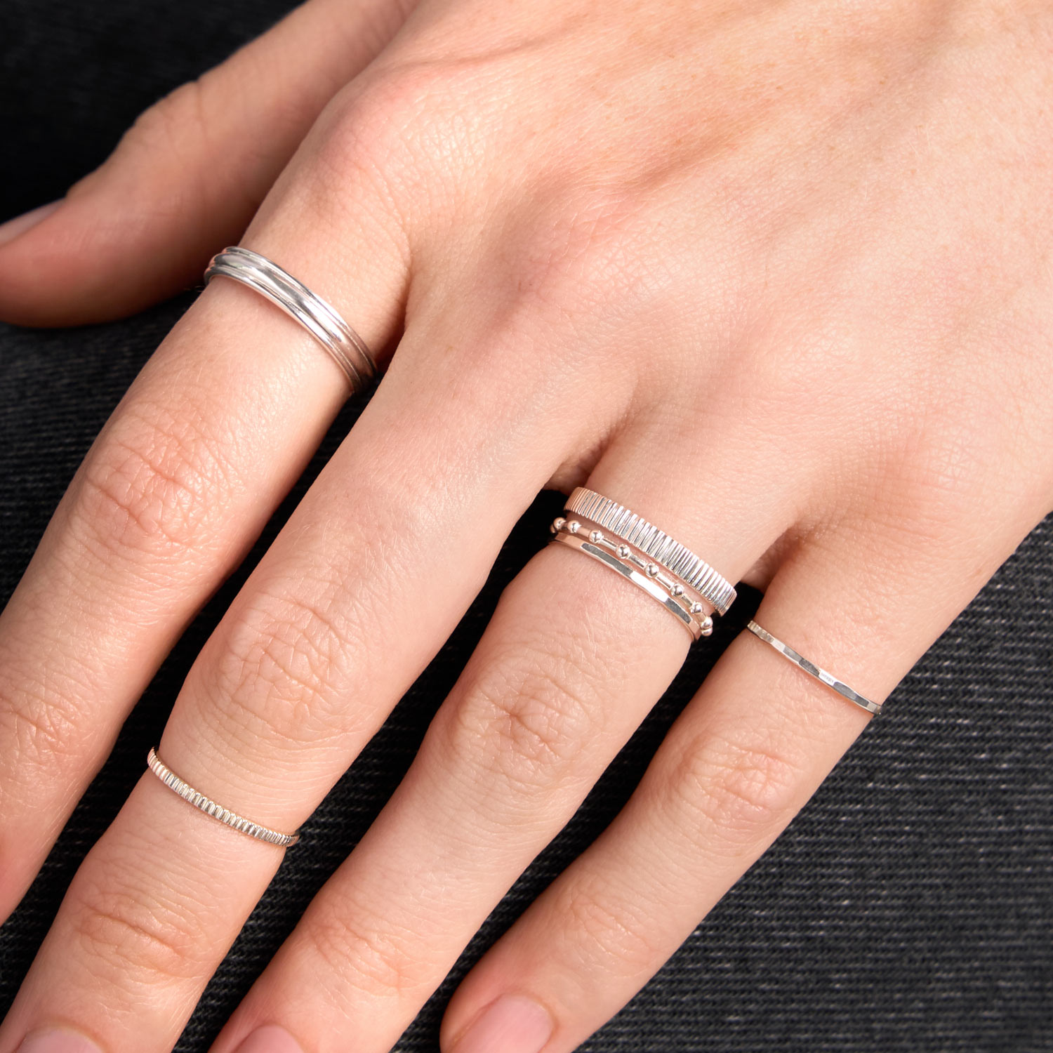 Poppy Seed Silver Ring - Image 7