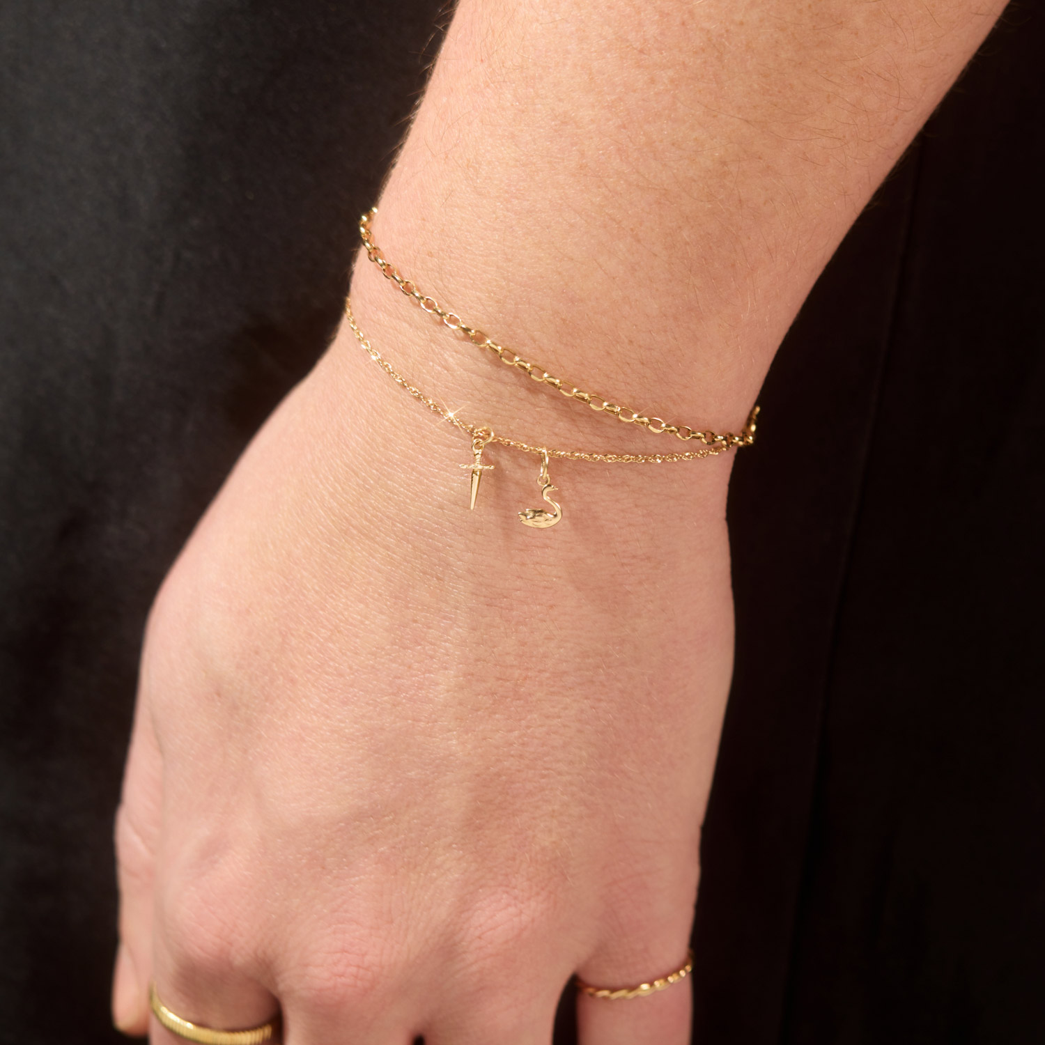 Tiniest Tender Touches Gold Dagger Charm - Image 7