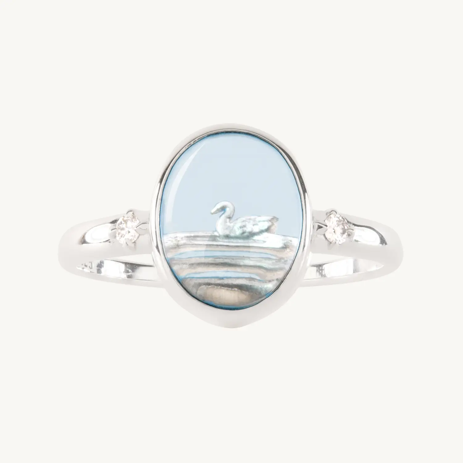 Make You Blue Silver Ring