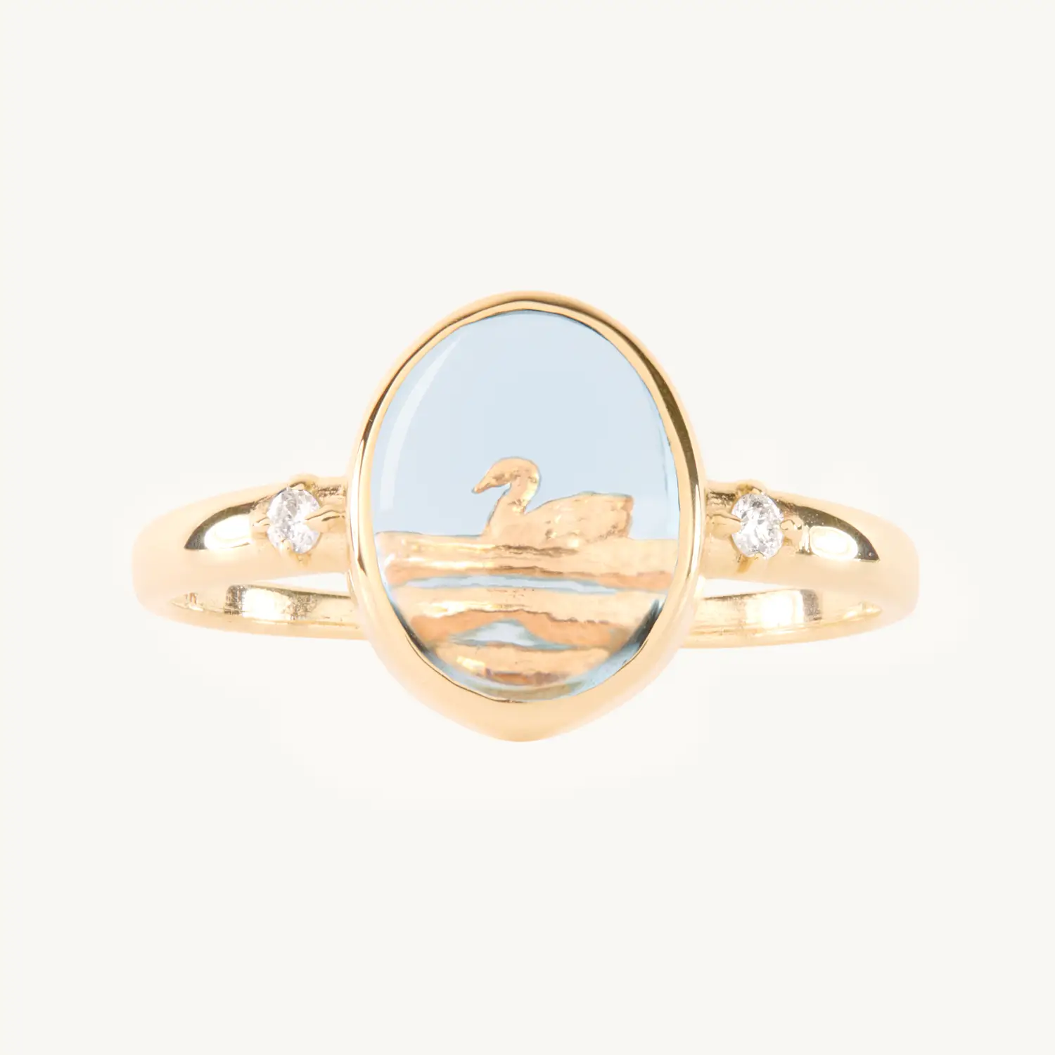 Make You Blue Gold Ring