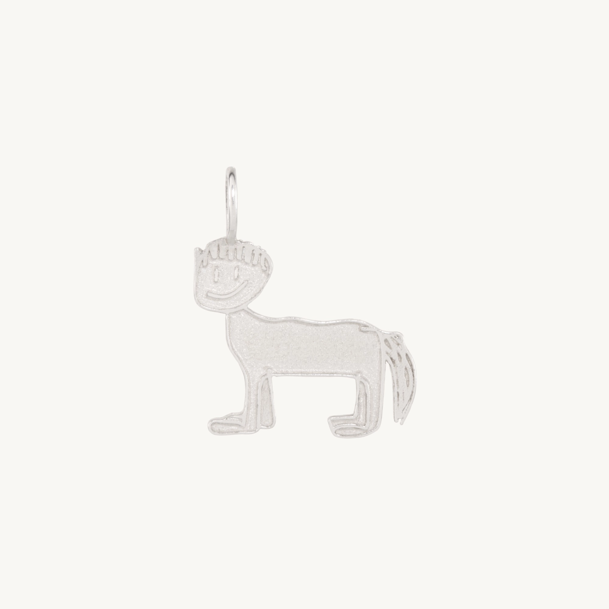 Horse with a Bowl Cut Silver Charm - Image 14