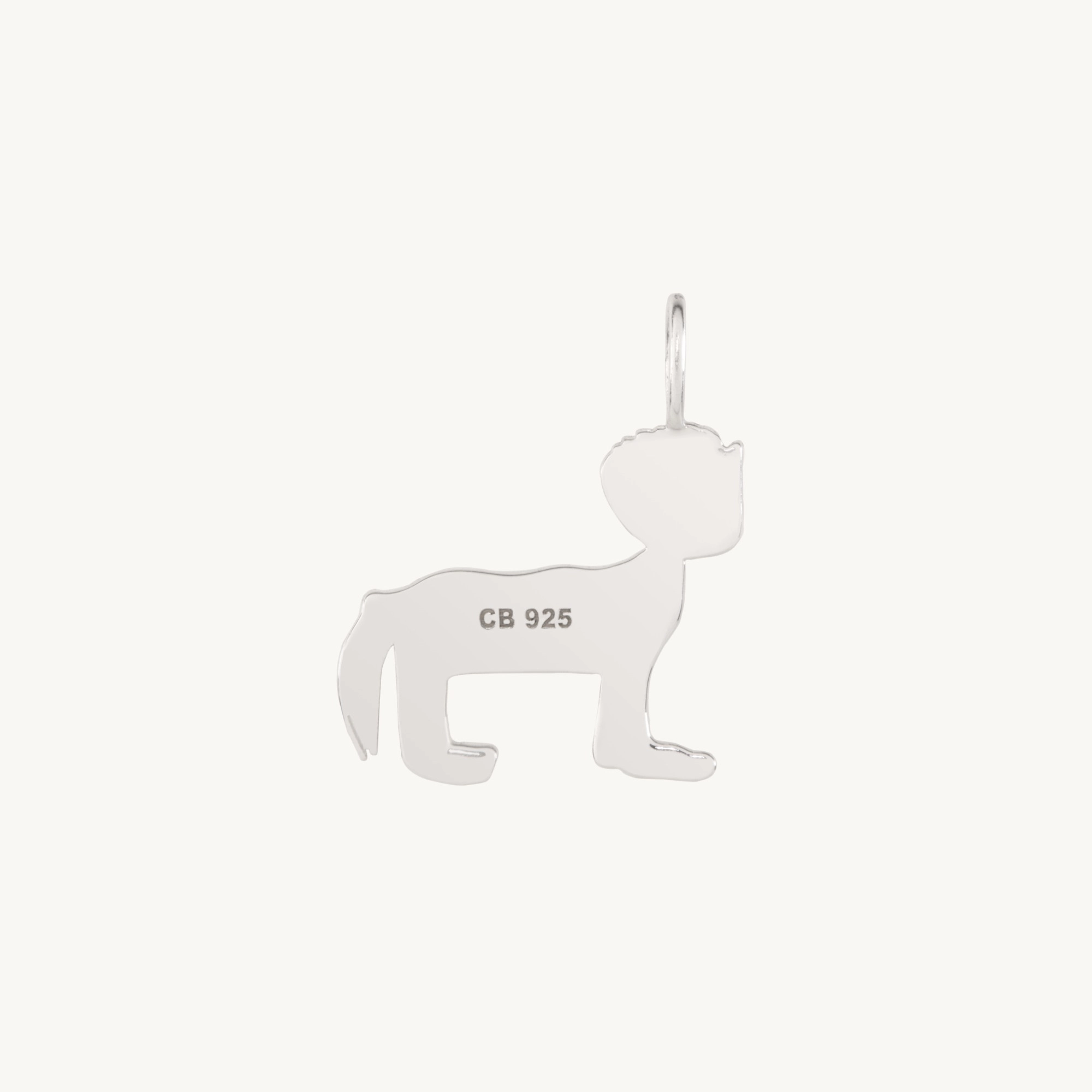 Horse with a Bowl Cut Silver Charm - Image 15