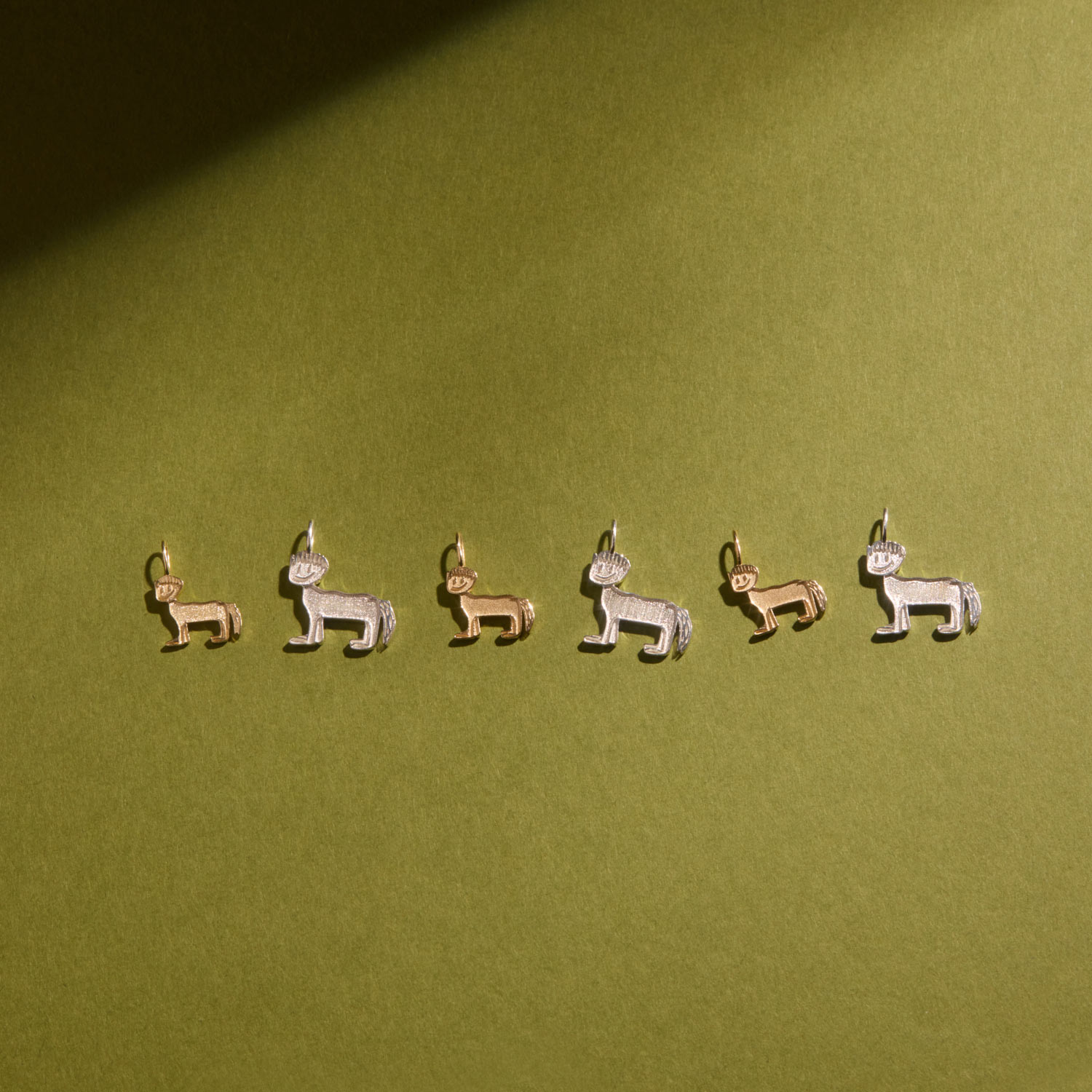 Horse with a Bowl Cut Silver Charm - Image 13