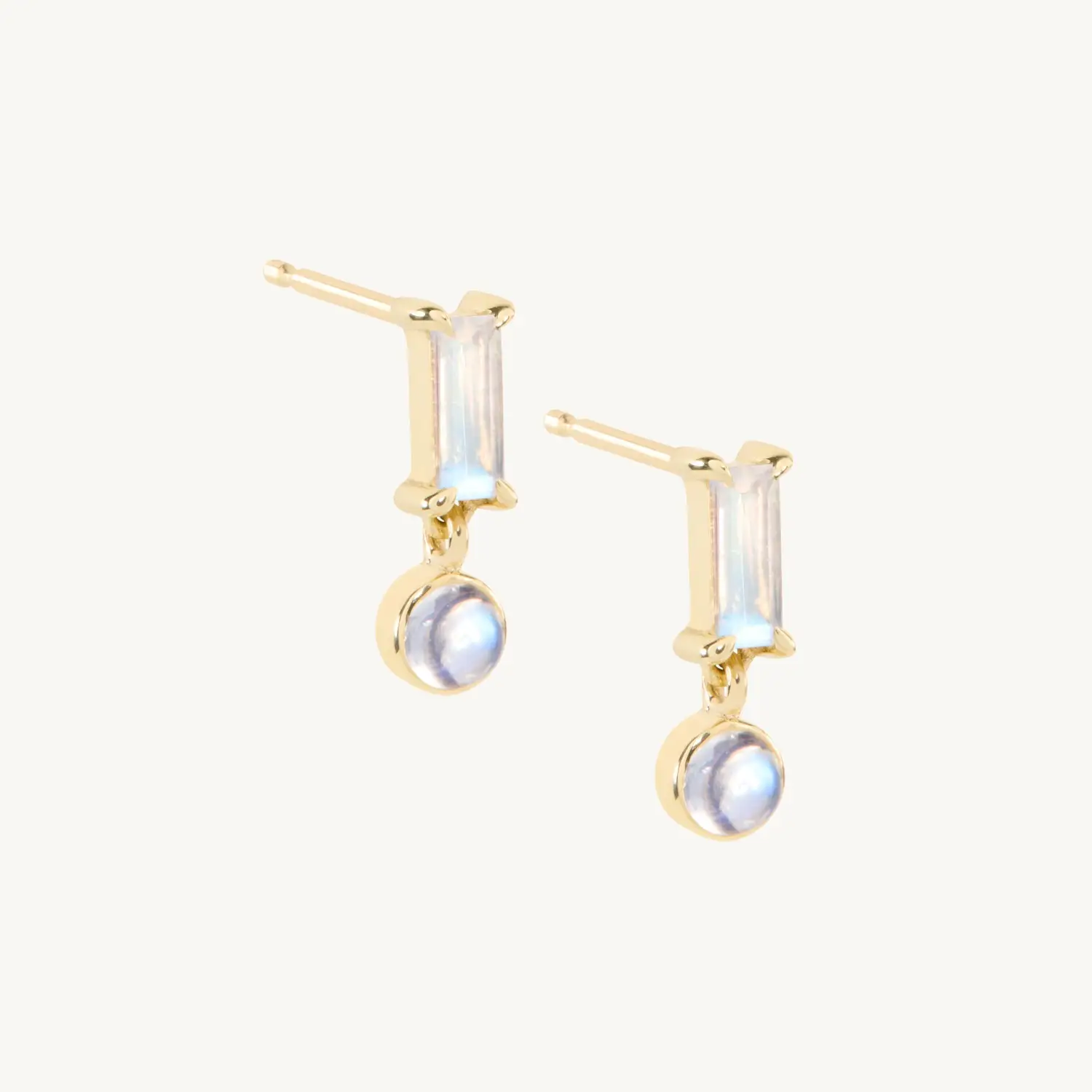 Alternative view of Miles of Light Moonstone Earring (single)