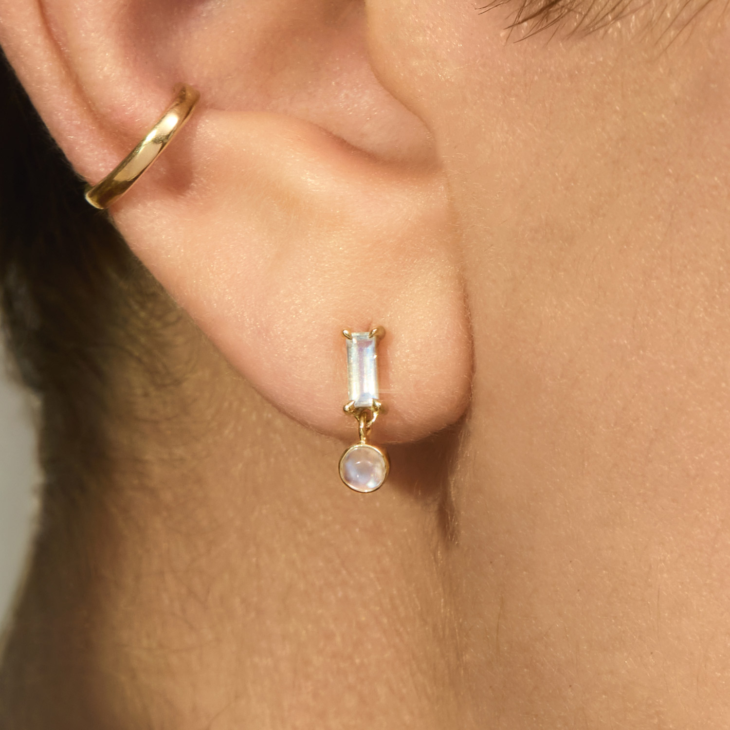 Miles of Light Moonstone Earring (single) - Image 4