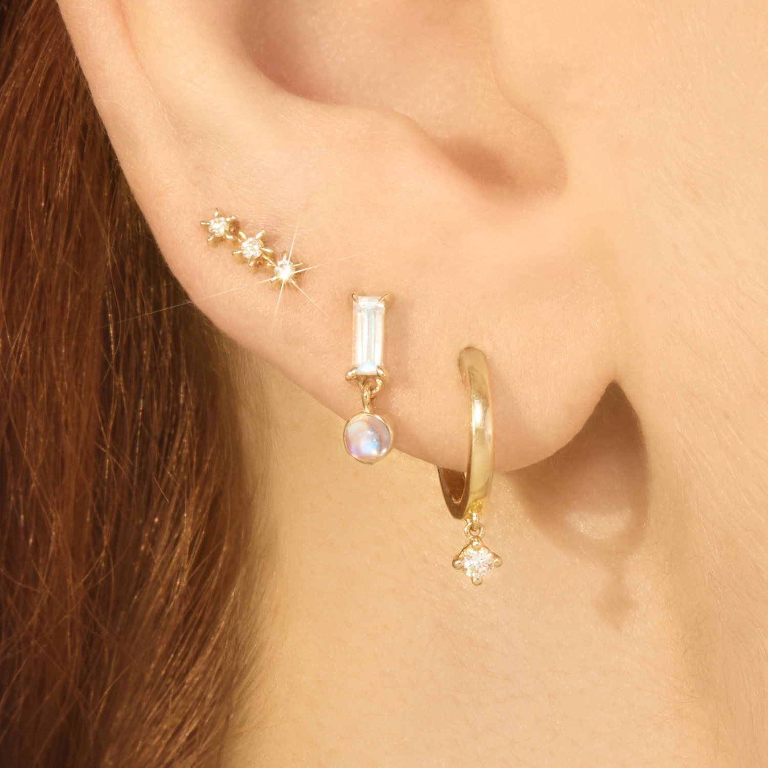 Miles of Light Moonstone Earring (single) - Image 10