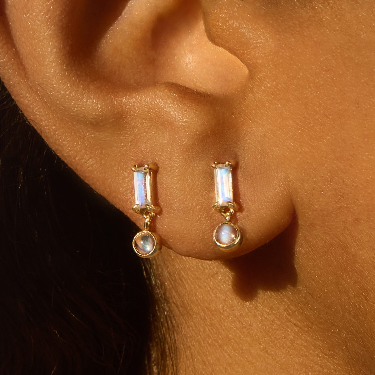Miles of Light Moonstone Earring (single) - Image 7