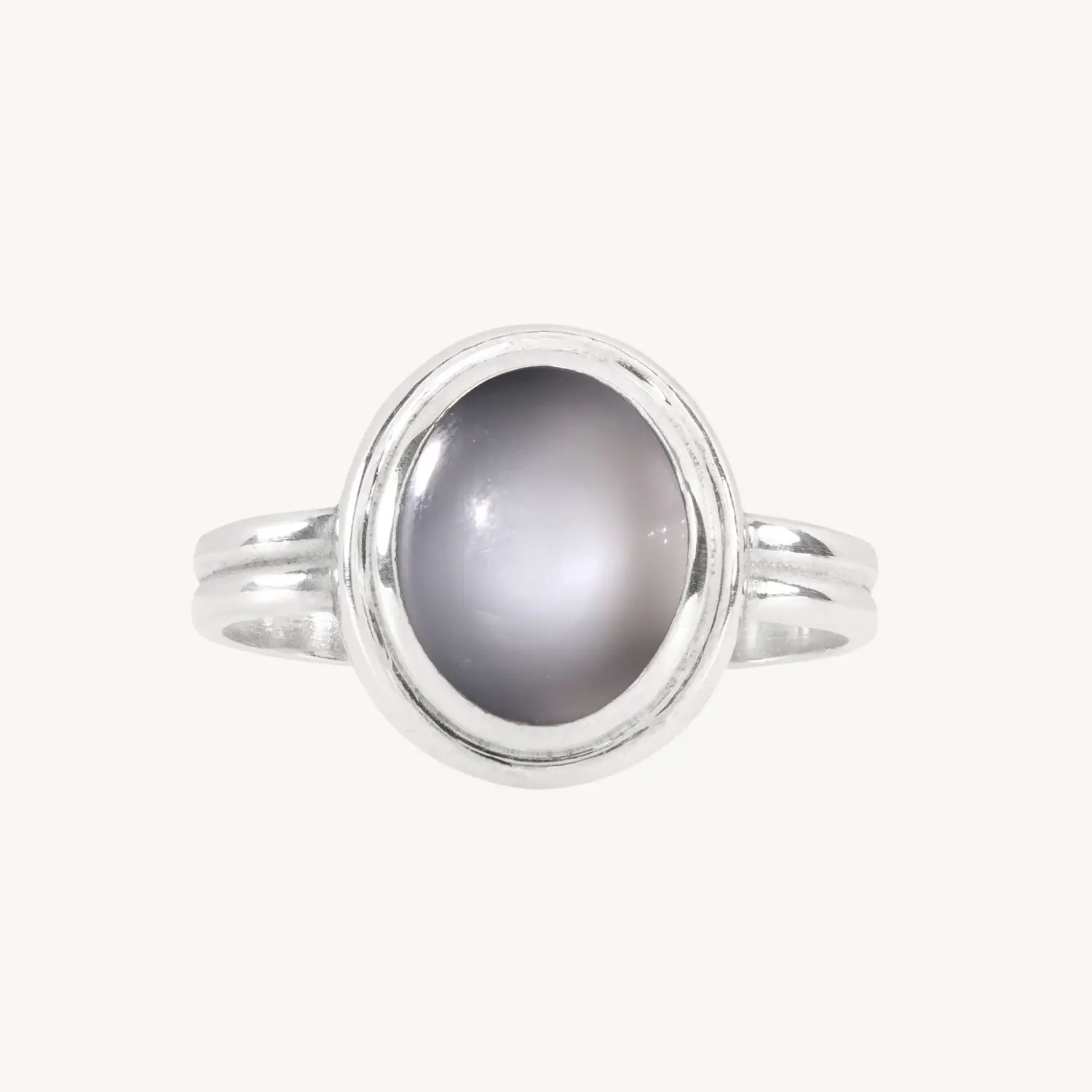 Silver Screen Moonstone Ring, Silver