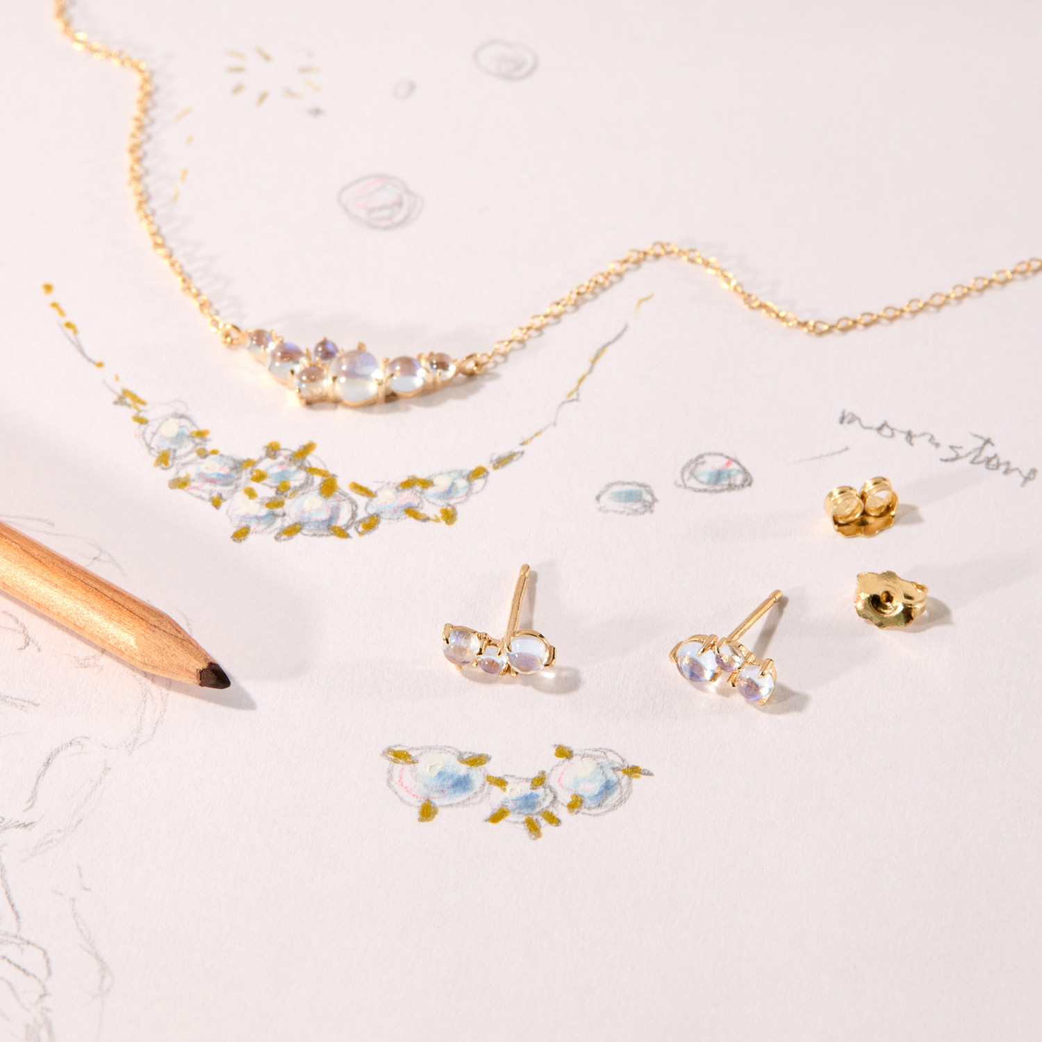 Moonstone Bubble Necklace - Image 7