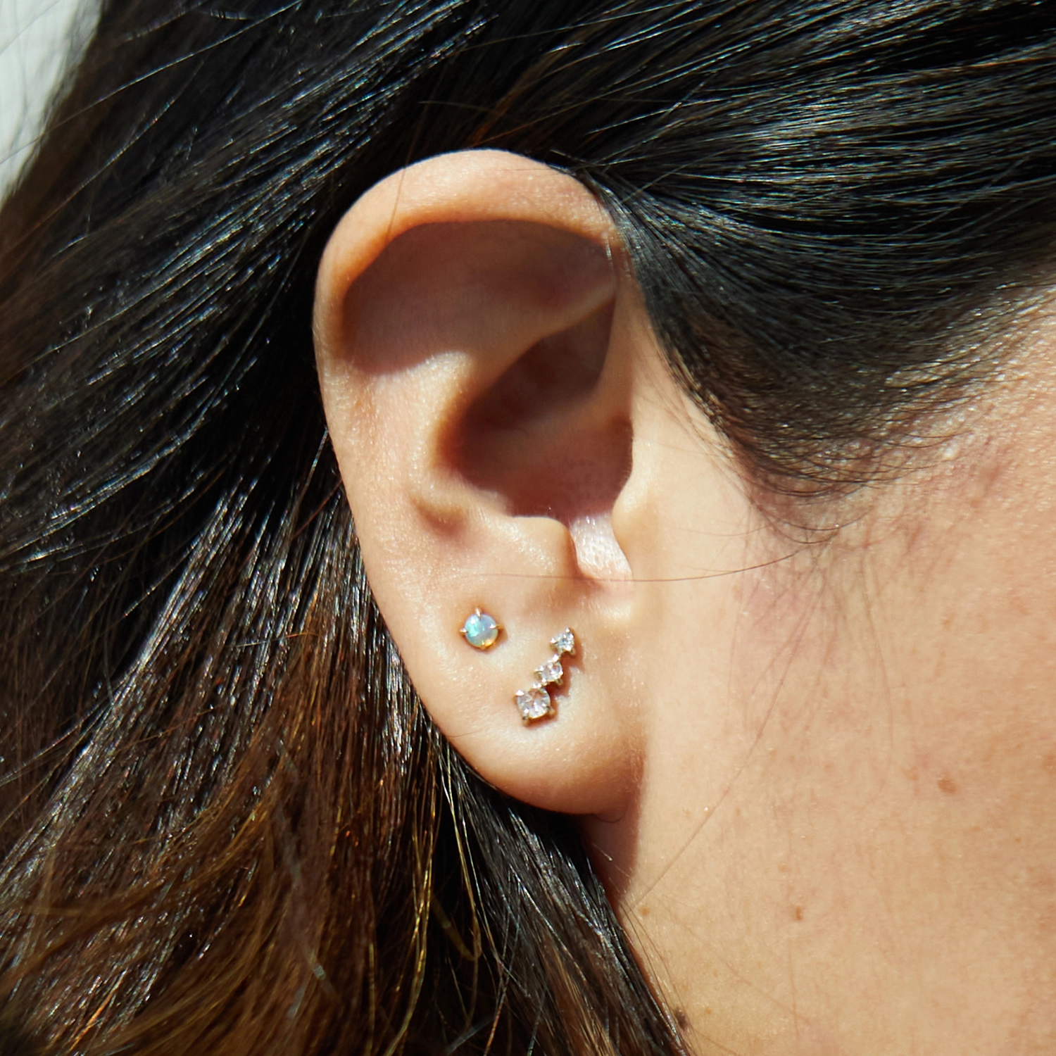 Slumberous Light Opal Stud (single) - Image 4