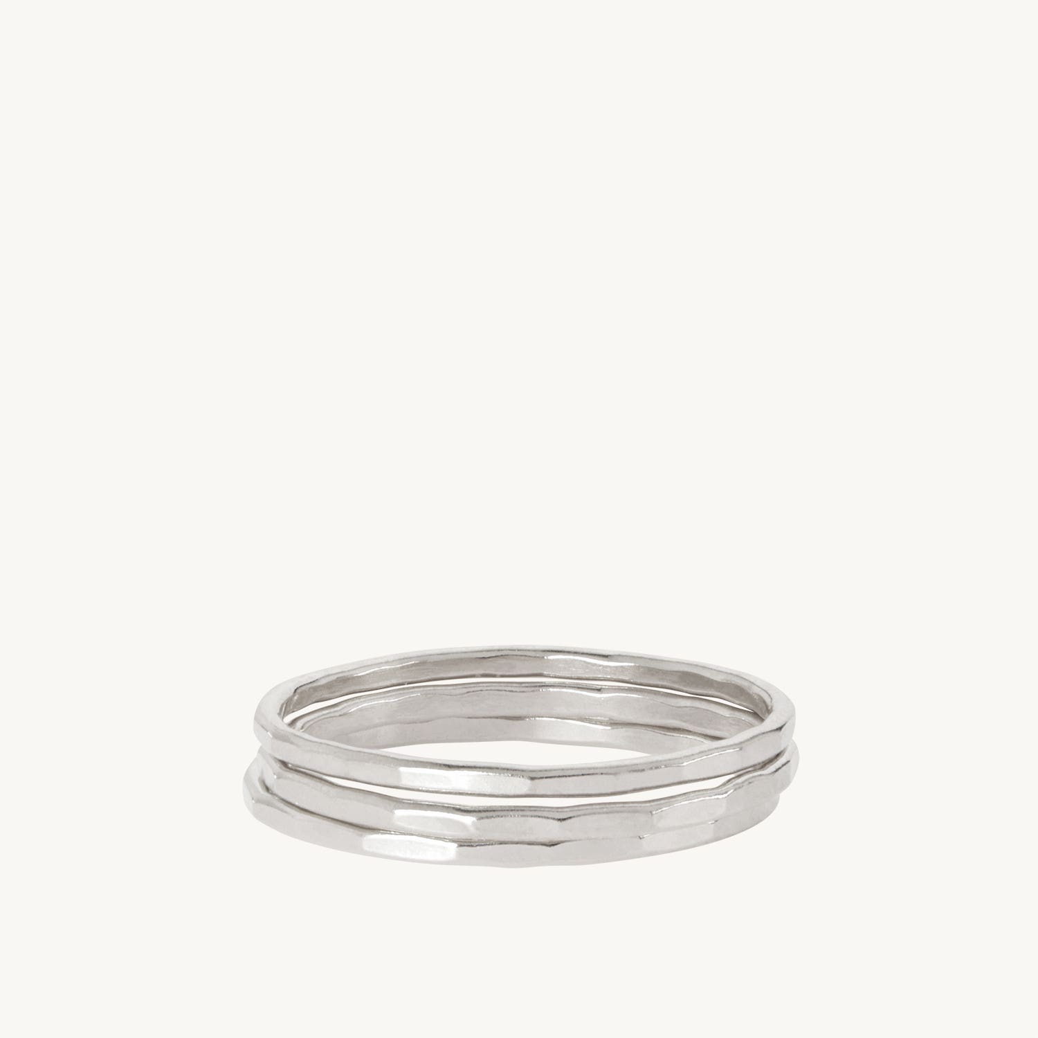 Classic Hammered Ring, Silver - Image 3