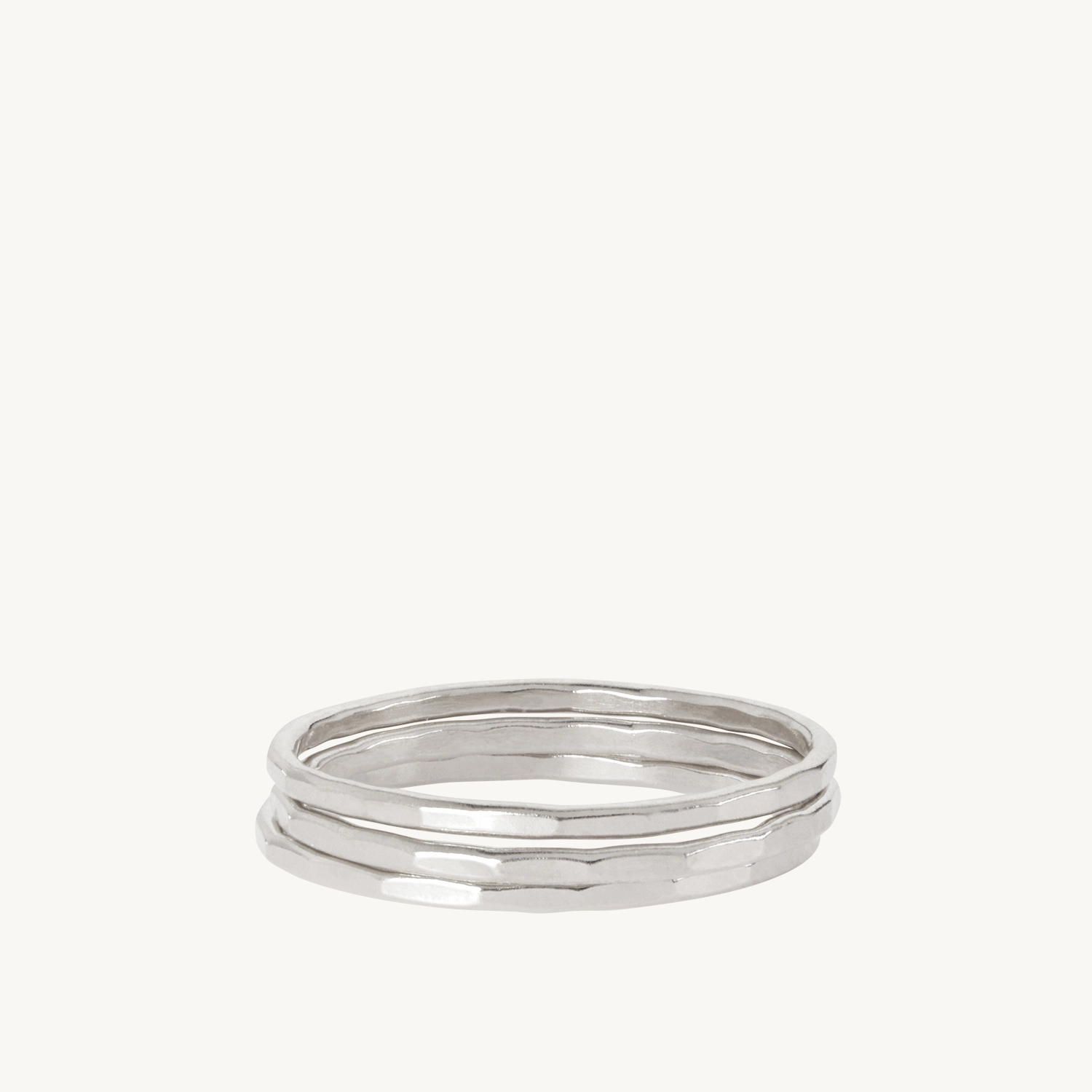 Classic Hammered Ring, Silver - Image 11