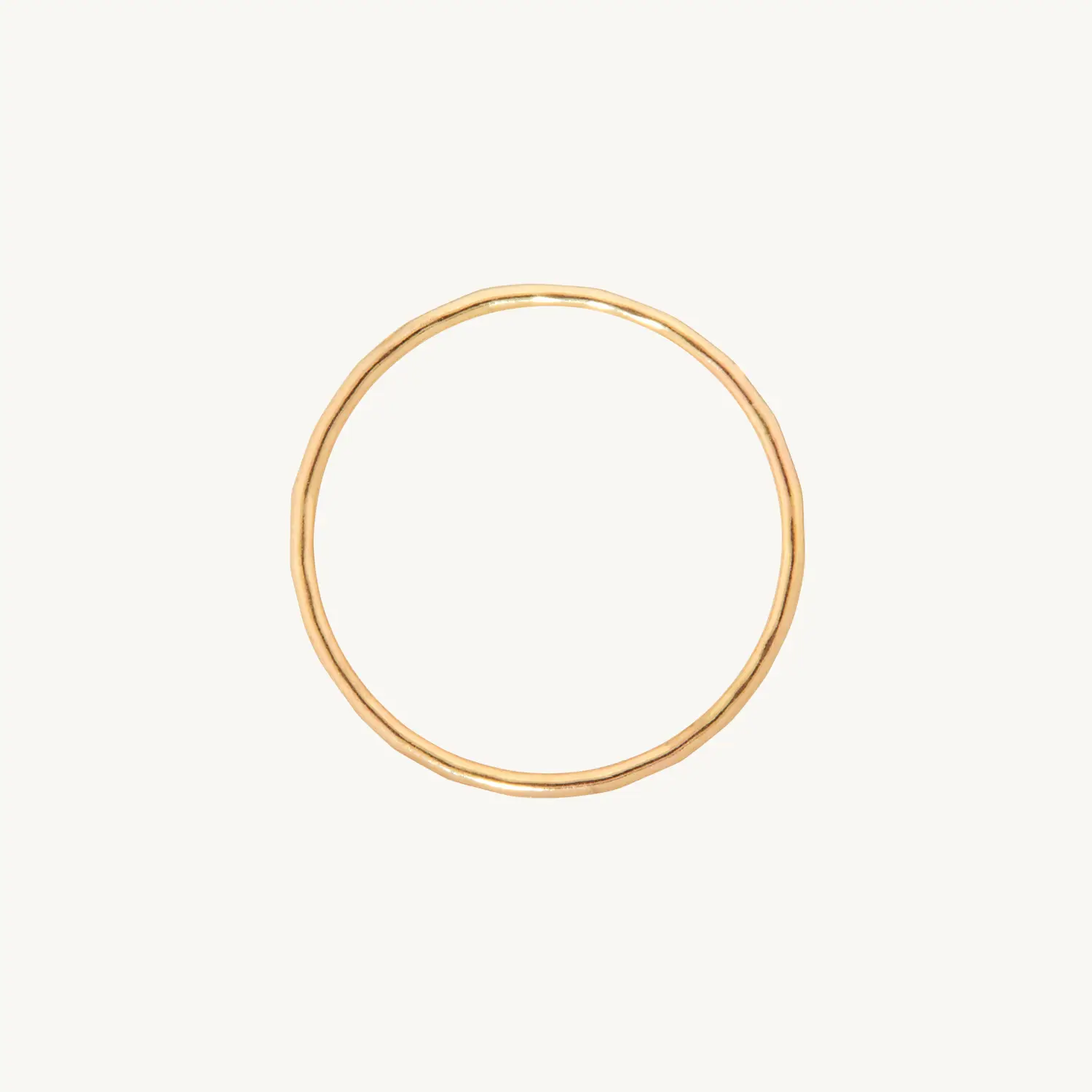 Alternative view of Classic Hammered Gold Ring