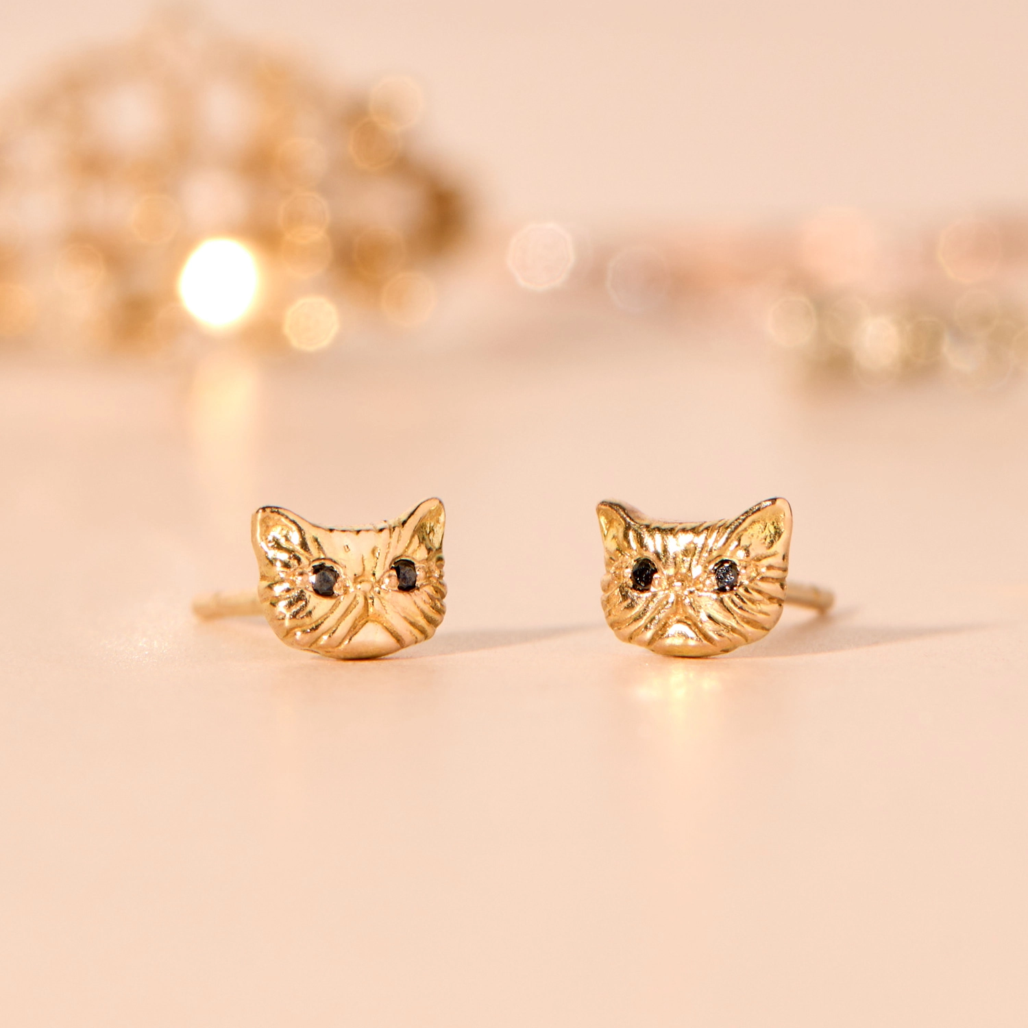 Itty Bitty Kitty with Black Diamond Eyes Stud (single) - Image 4