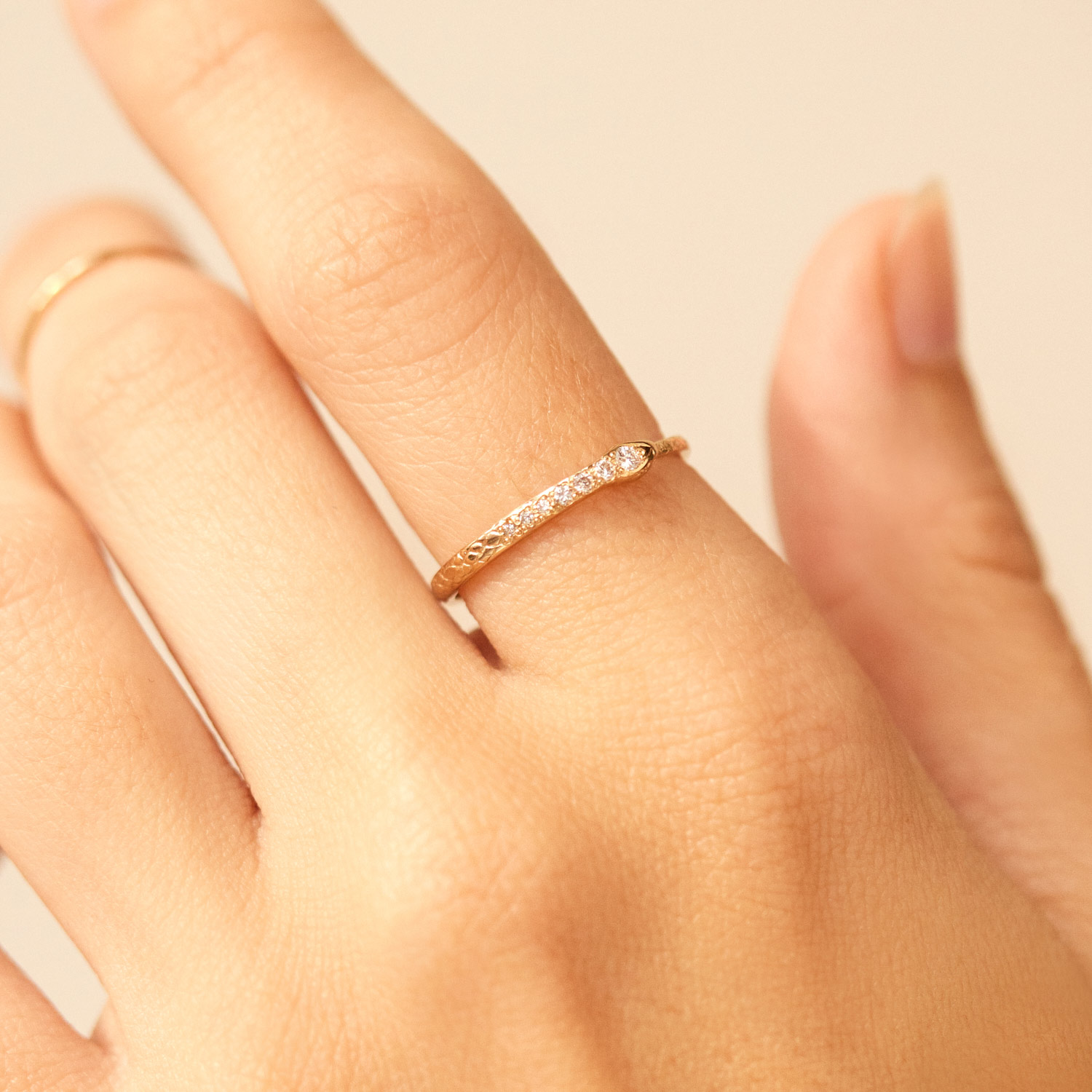 Diamond Ouroboros Snake Ring - Image 3
