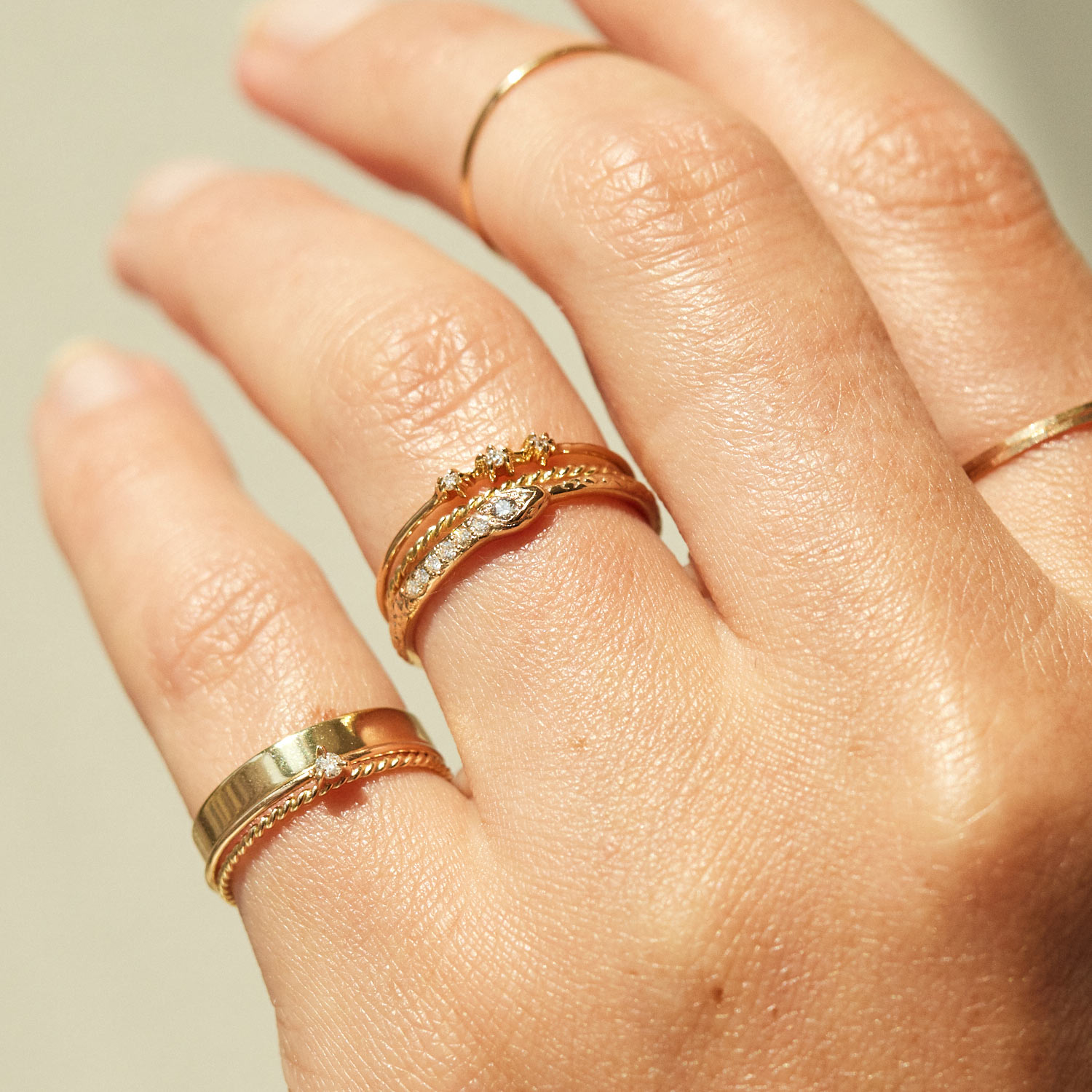 Diamond Ouroboros Snake Ring - Image 4