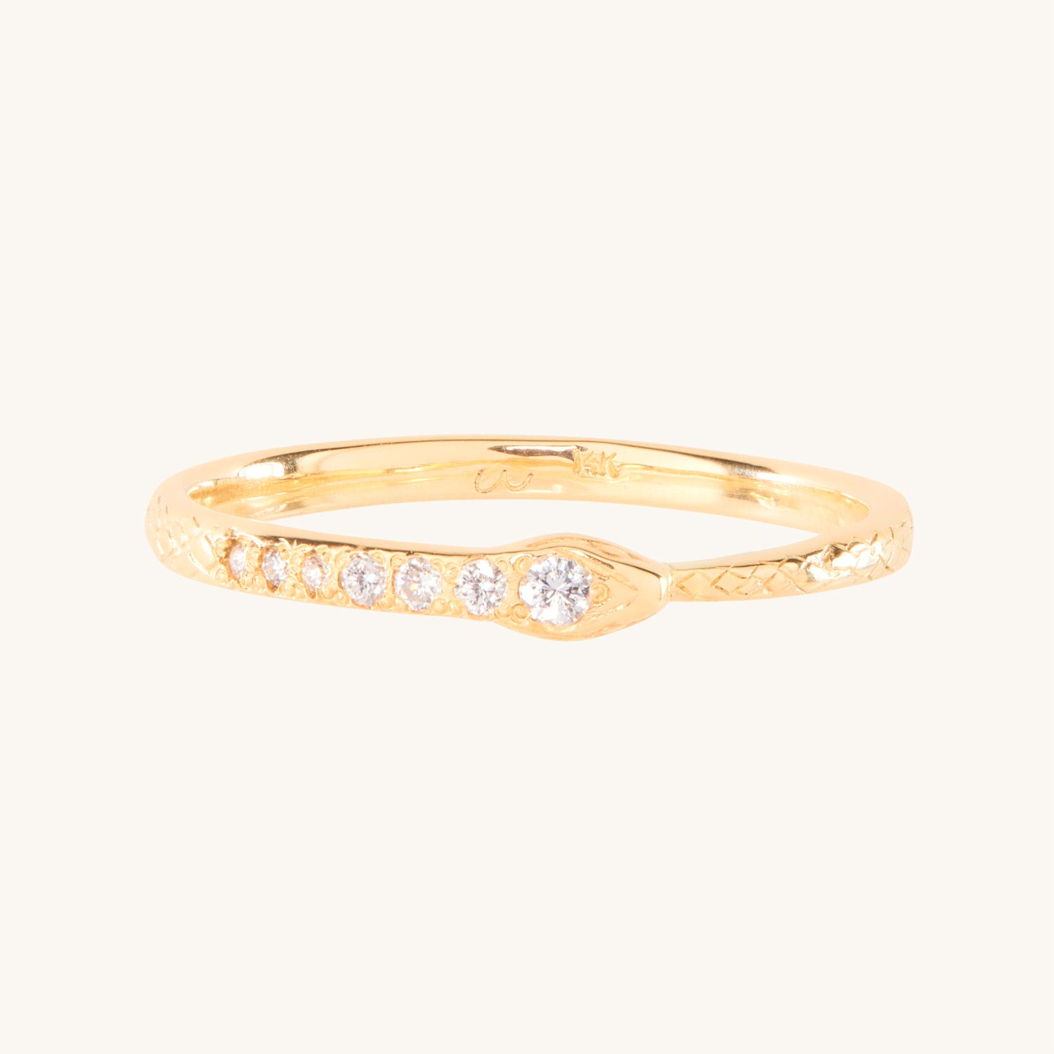 Diamond Ouroboros Snake Ring