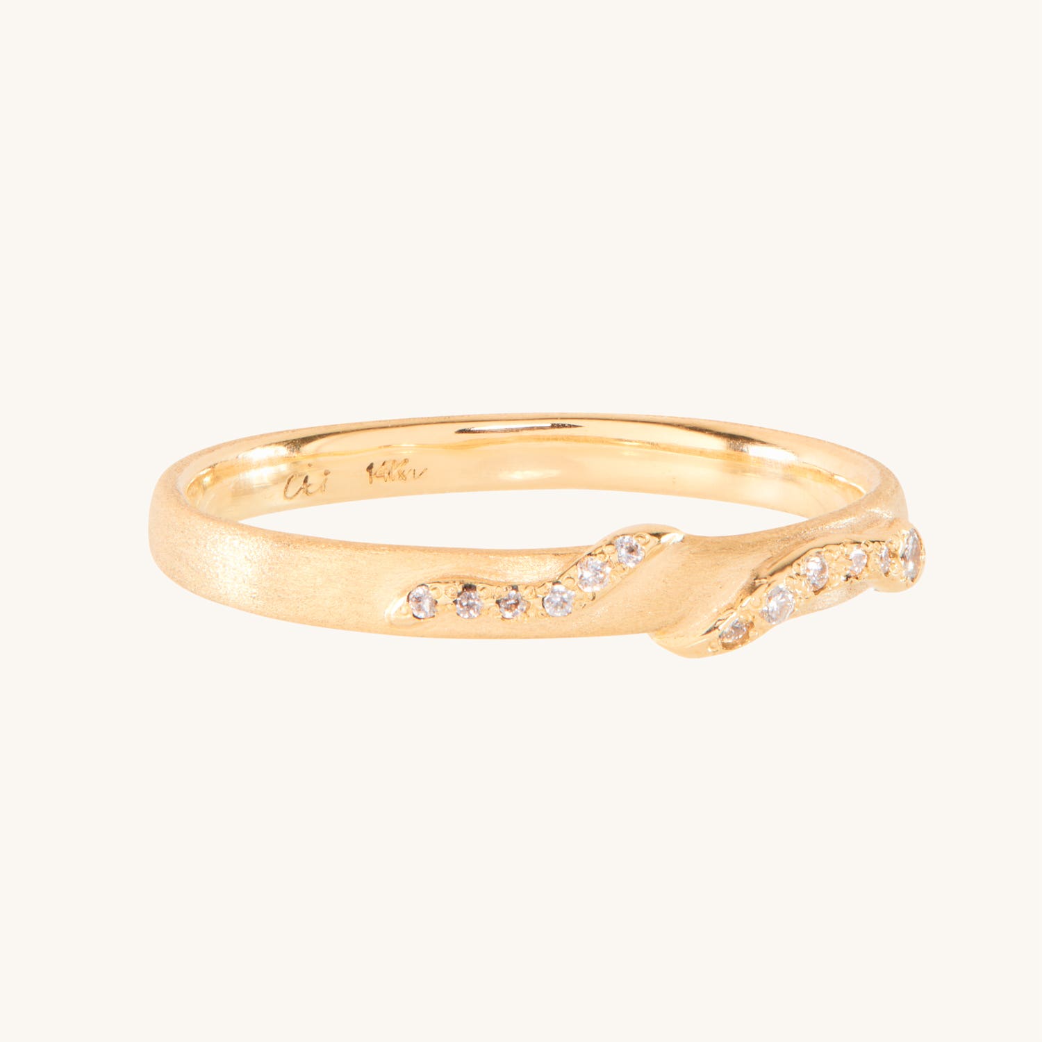 Alternative view of Diamond Slither Snake Ring