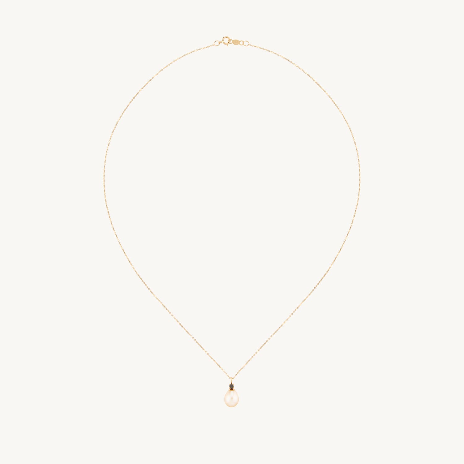 Alternative view of Pearl and Black Diamond Necklace