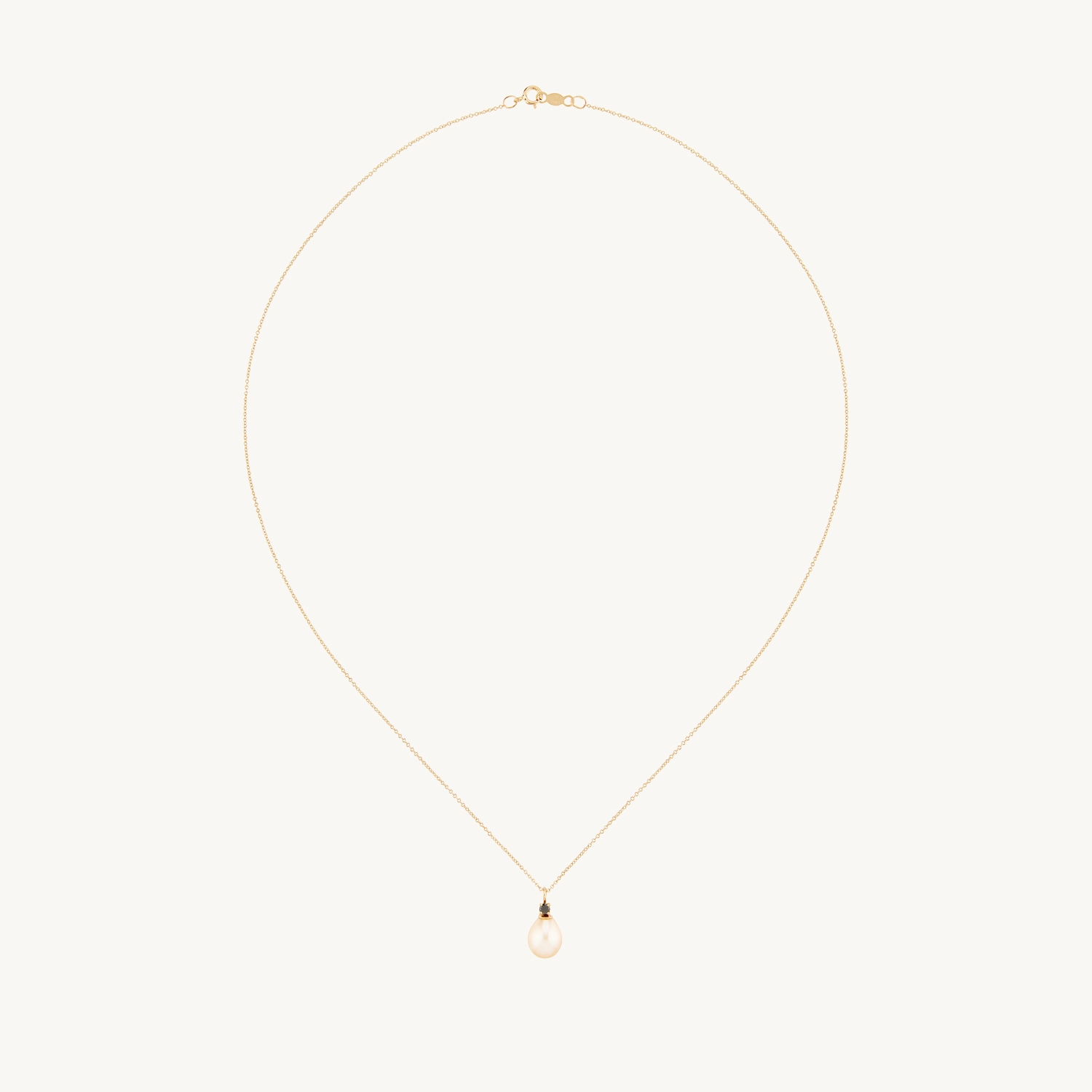 Pearl and Black Diamond Necklace - Image 10