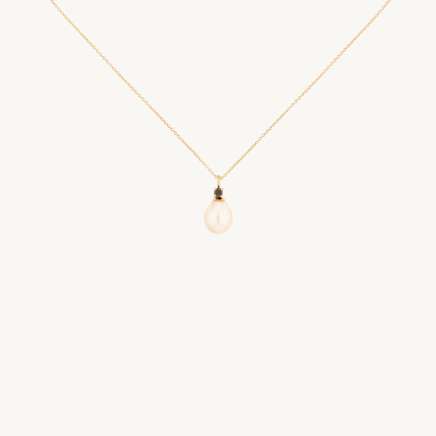 Pearl and Black Diamond Necklace - Image 9