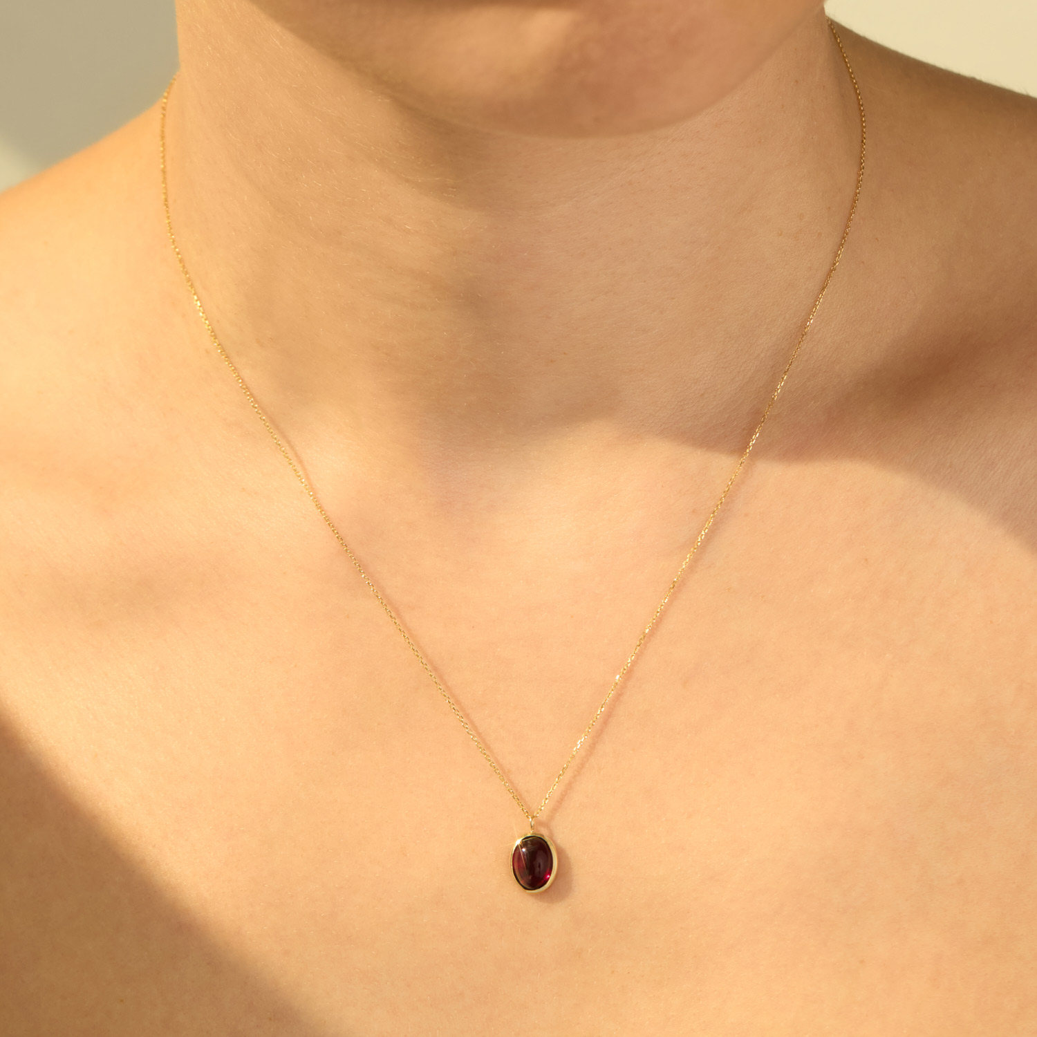 Garnet Pendant Necklace - Image 3