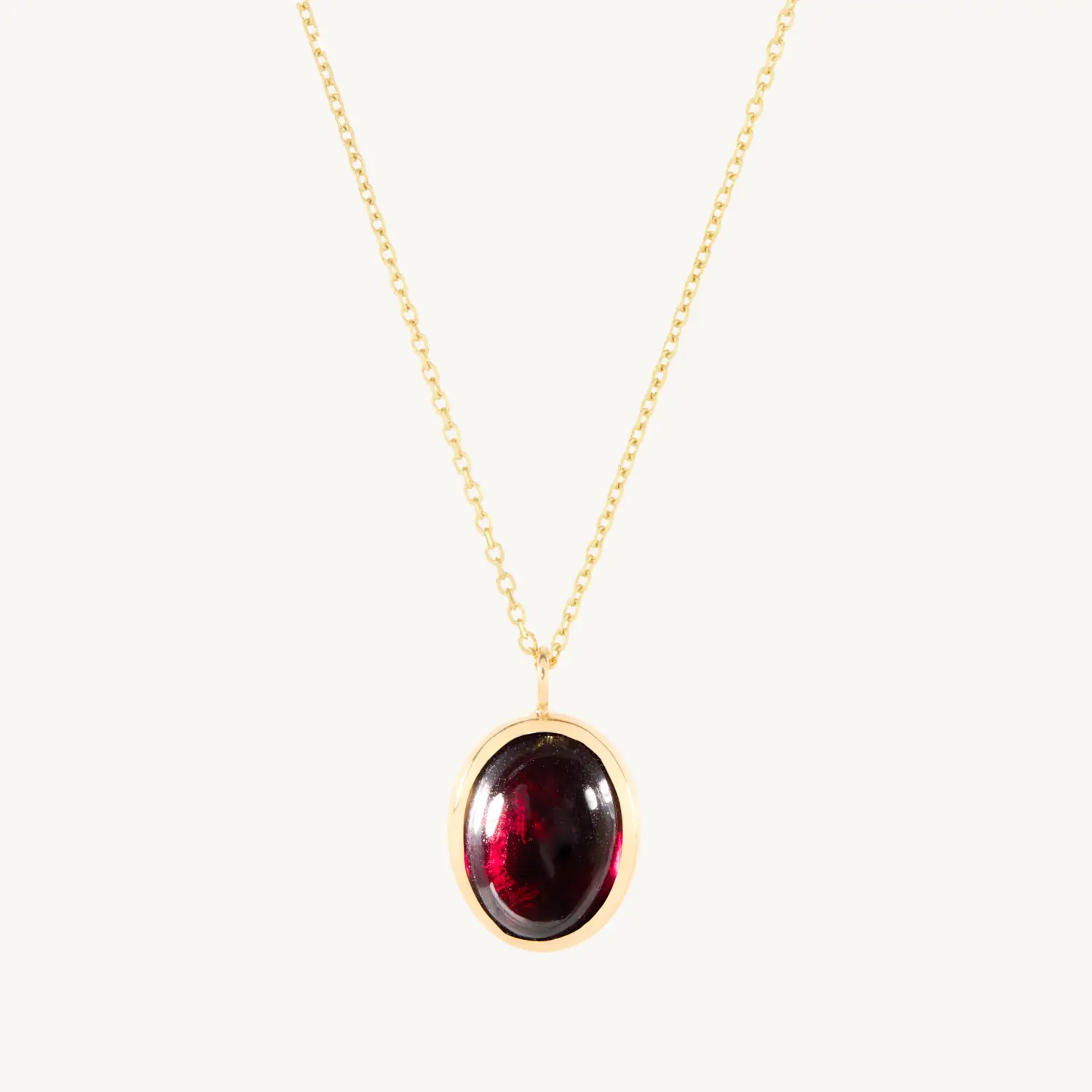 Garnet Pendant Necklace