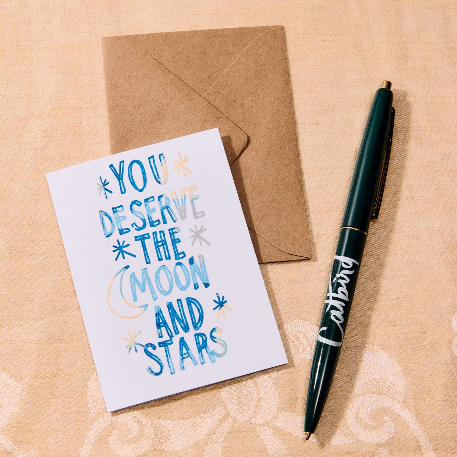 Alternative view of You Deserve the Moon & Stars Miniature Card