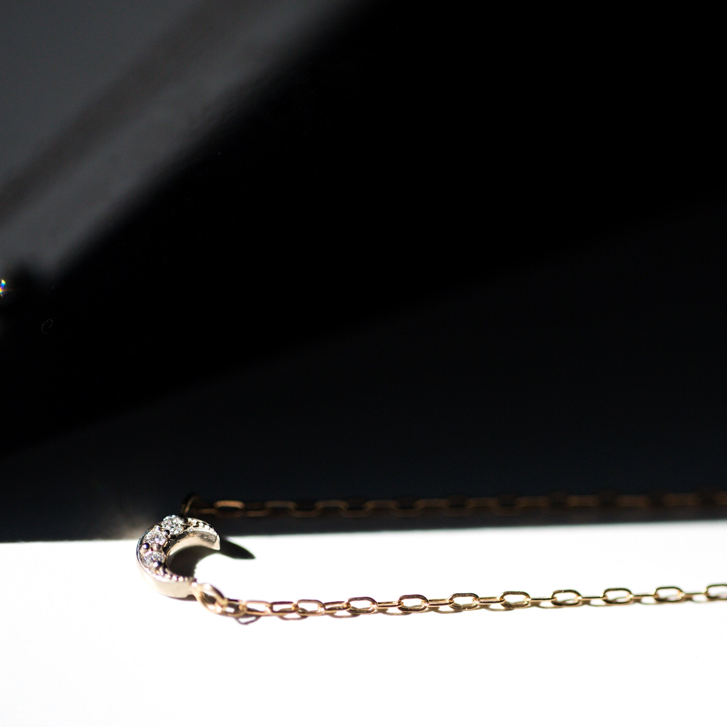 Tiny Crescent Moon Necklace - Image 3
