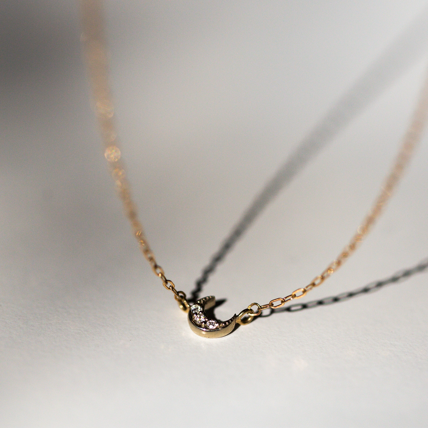 Tiny Crescent Moon Necklace - Image 4