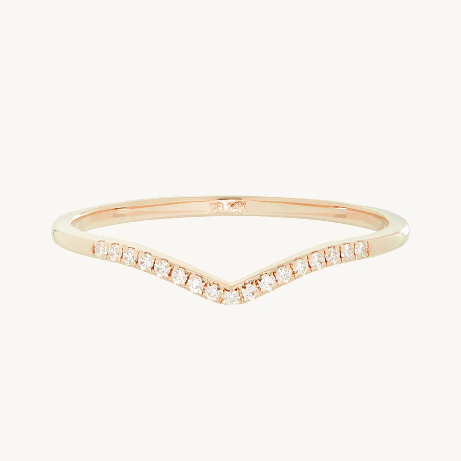 Fairy Light Demi-Pavé Diamond Curved Band