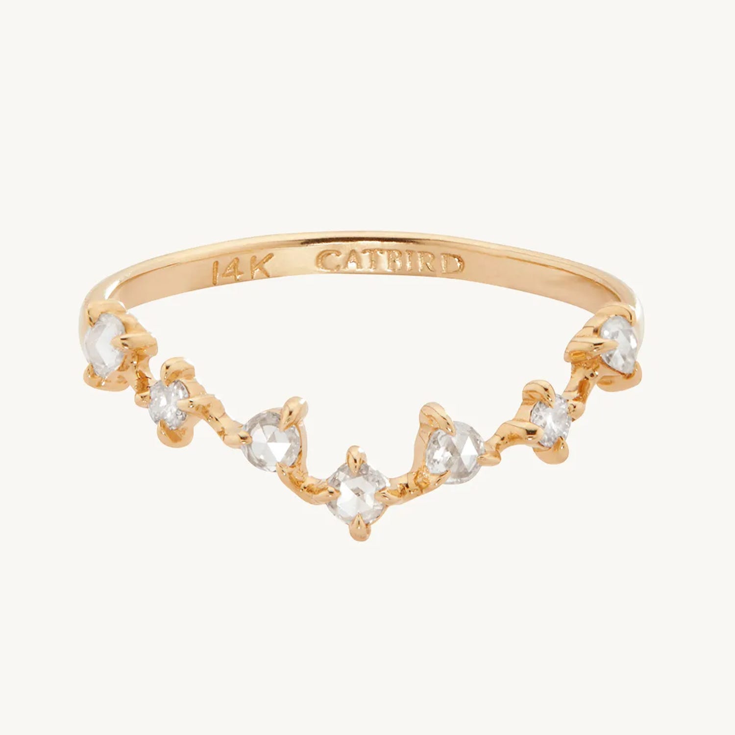 Curved Snow Queen Ring